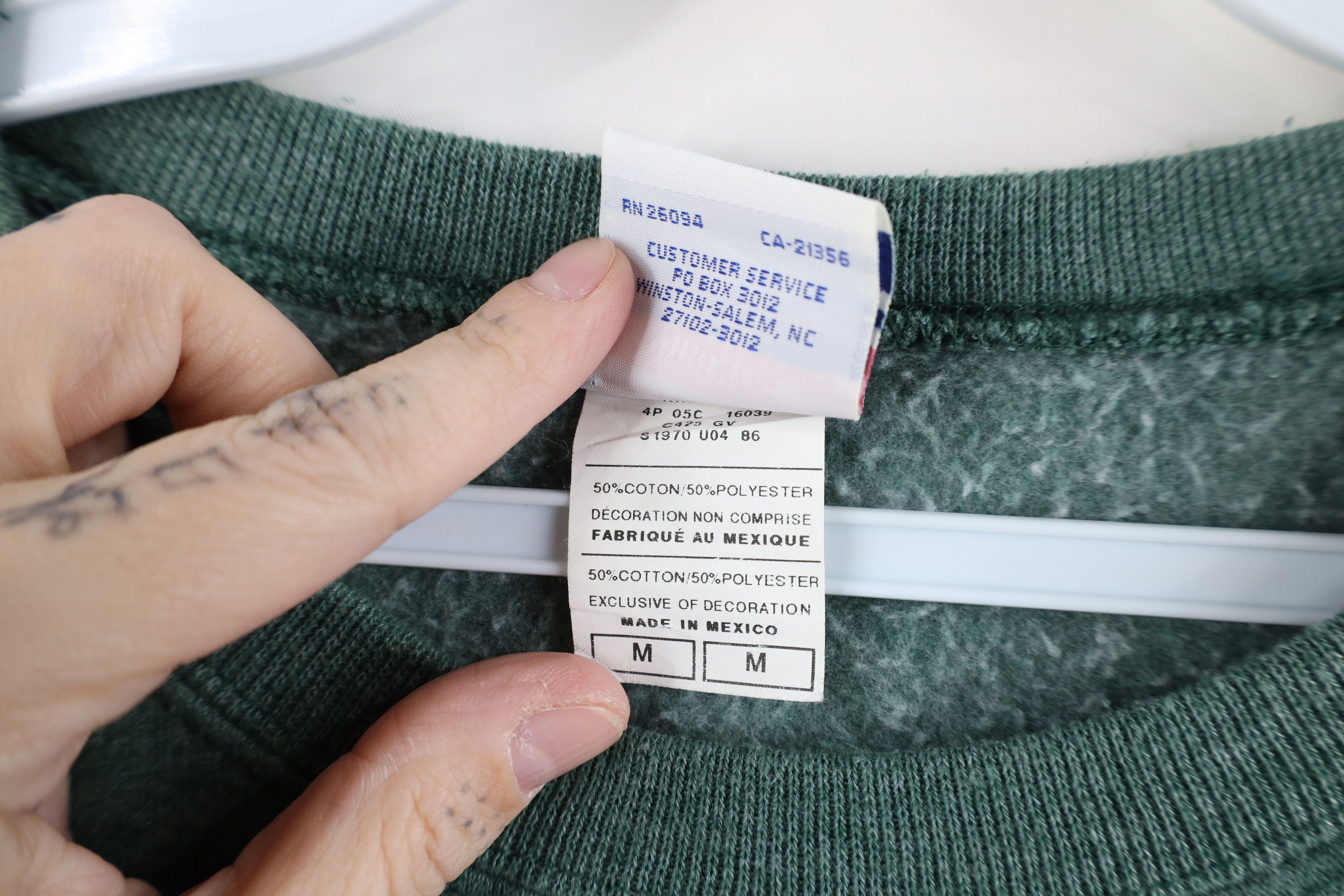 Champion × Vintage Vintage 90s Champion Spell Crewneck Sweatshirt Heather Green Size US M / EU 48-50 / 2 - 9 Thumbnail