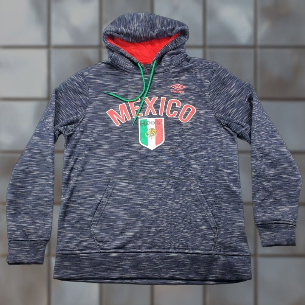 Umbro Umbro Hoodie Men S Black Mexico Kangaroo Pockets Pullover Sweatshirt Graphic Print Logo Size US S / EU 44-46 / 1 - 1 Thumbnail