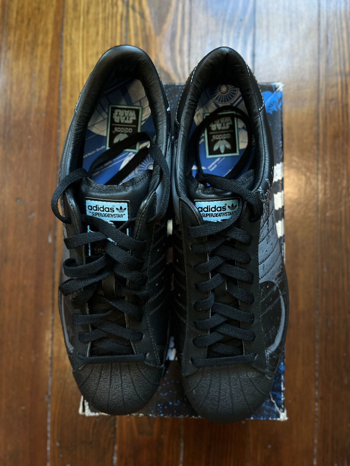 Adidas × Star Wars Adidas x Star Wars Death Star Superstars Black Size12 Collab Size US 12 / EU 45 - 1 Thumbnail