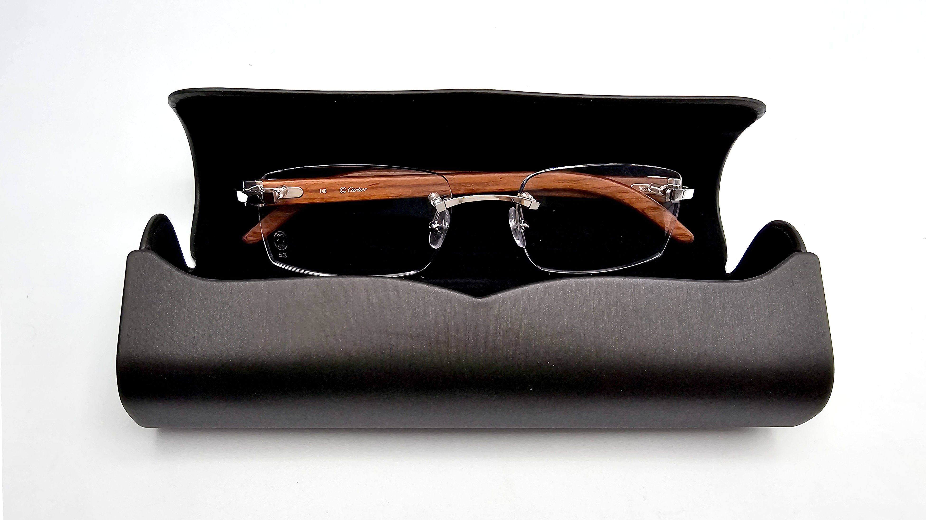 Cartier NEW! Cartier Ibiza Wood Silver Glasses CT00520 Size ONE SIZE - 4 Thumbnail