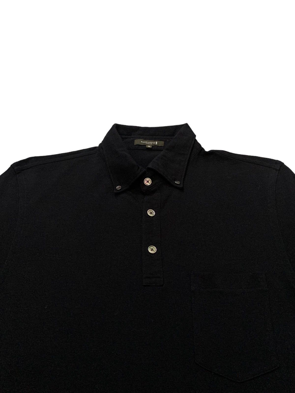 Mackintosh London Black Pocket Luxury Polo Shirt