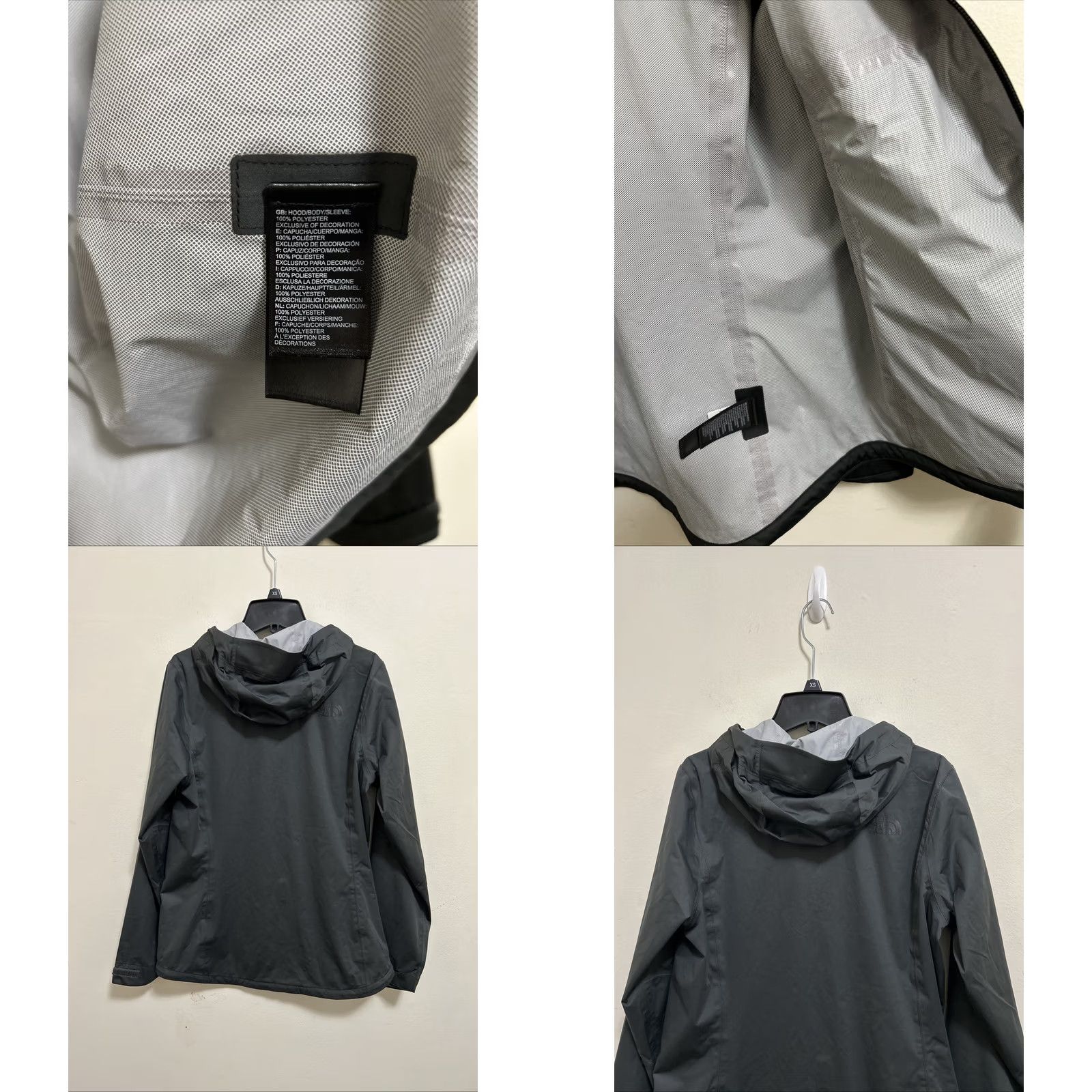 The North Face The North Face Rain Jacket Womens M Gray Dryvent Full Zip Hooded Lightweight Waterproof Windbreaker Coat - Regular Mens? Size M / US 6-8 / IT 42-44 - 8 Thumbnail