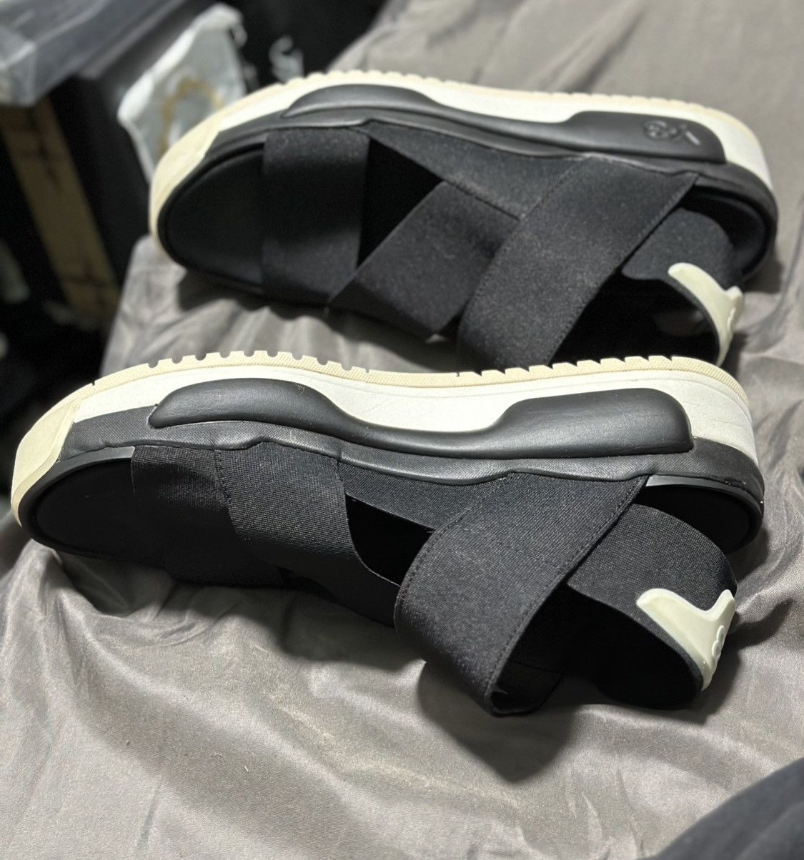 Yohji Yamamoto Adidas Y-3 Yohji Yamamoto HOKORI Sandal Elastic Strap Size US 12.5 / EU 45-46 - 1 Thumbnail