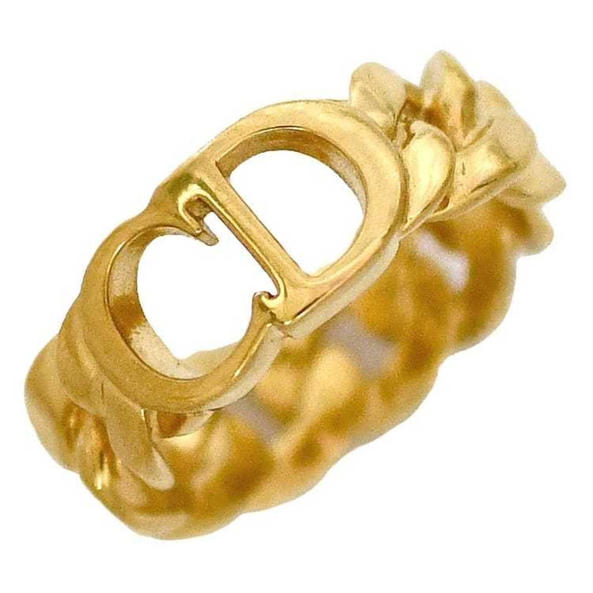 Christian Dior Ring Gold ec-20379 Chain Size 10 GP Ladies Finger