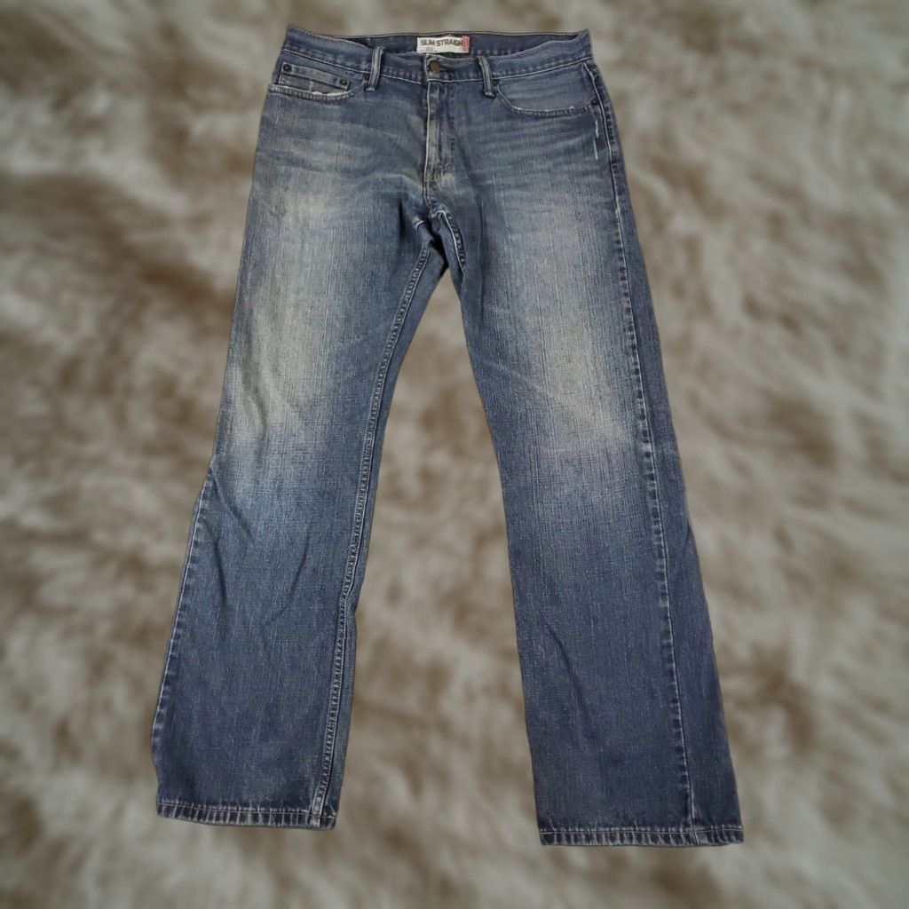 Levi's Levis Mens 514 Blue Straight Leg Jeans Size 34x32 Extra Large Denim Pants Size US 34 / EU 50 - 1 Thumbnail