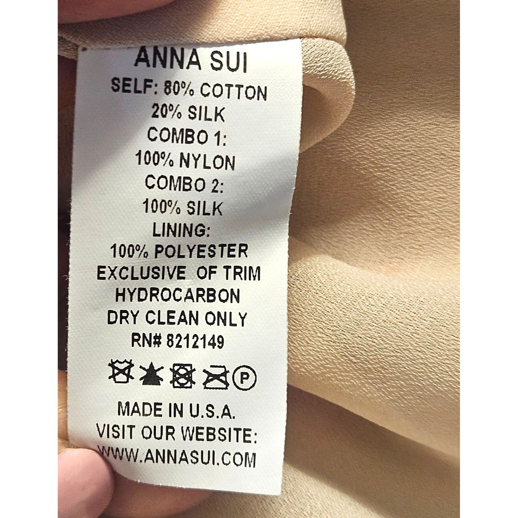 Anna Sui Anna Sui Woman Cream Floral Mini Dress 6 Romantic Indie Cott Size M / US 6-8 / IT 42-44 - 6 Thumbnail