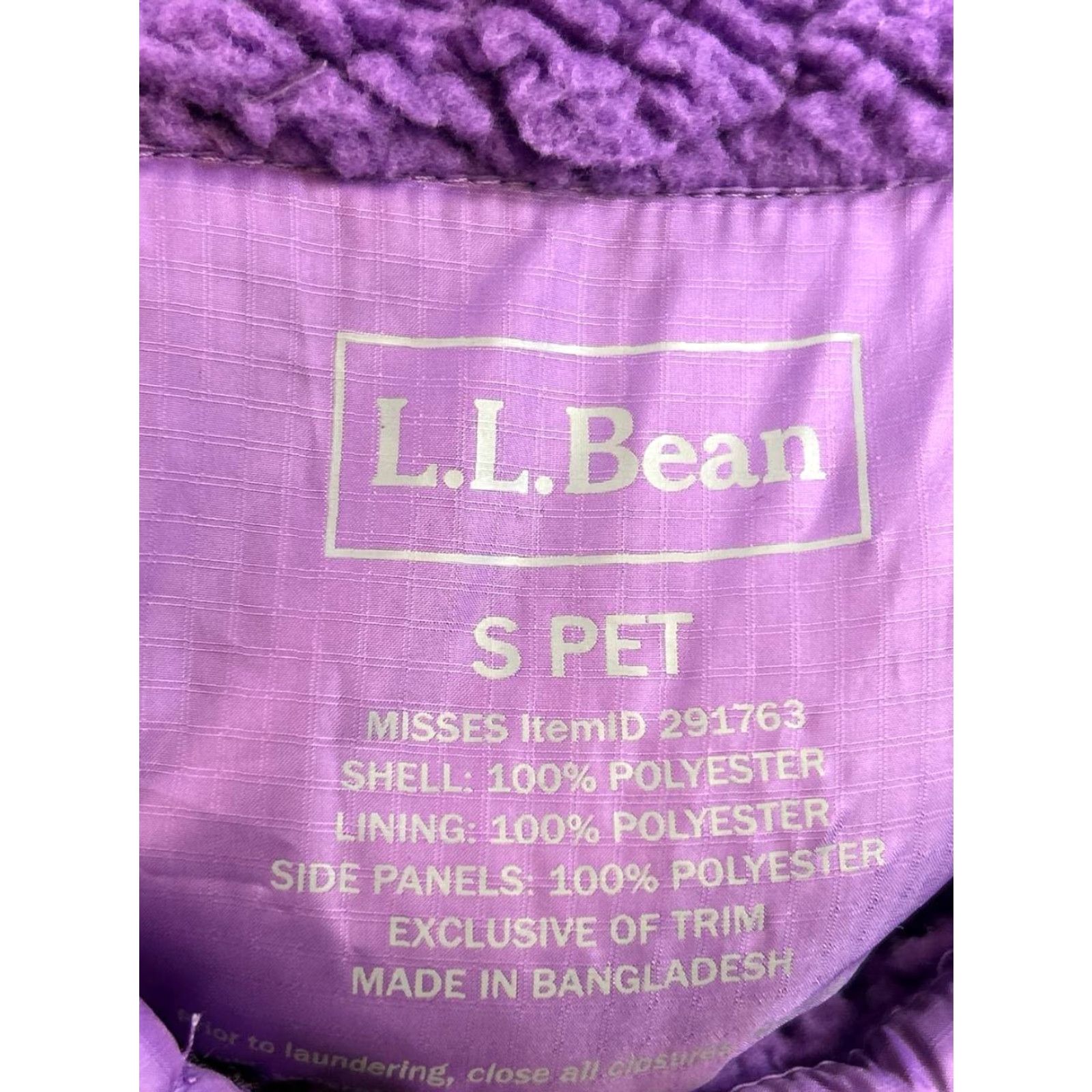 Vintage L.L.Bean Vest Womens Small Petite Purple Quilted Full Zip Size S / US 4 / IT 40 - 3 Thumbnail