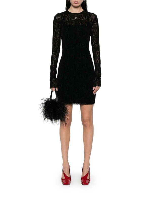 Givenchy o1n1vont0326 Python Print Tulle Dress in Black Size S / US 4 / IT 40 - 2 Thumbnail