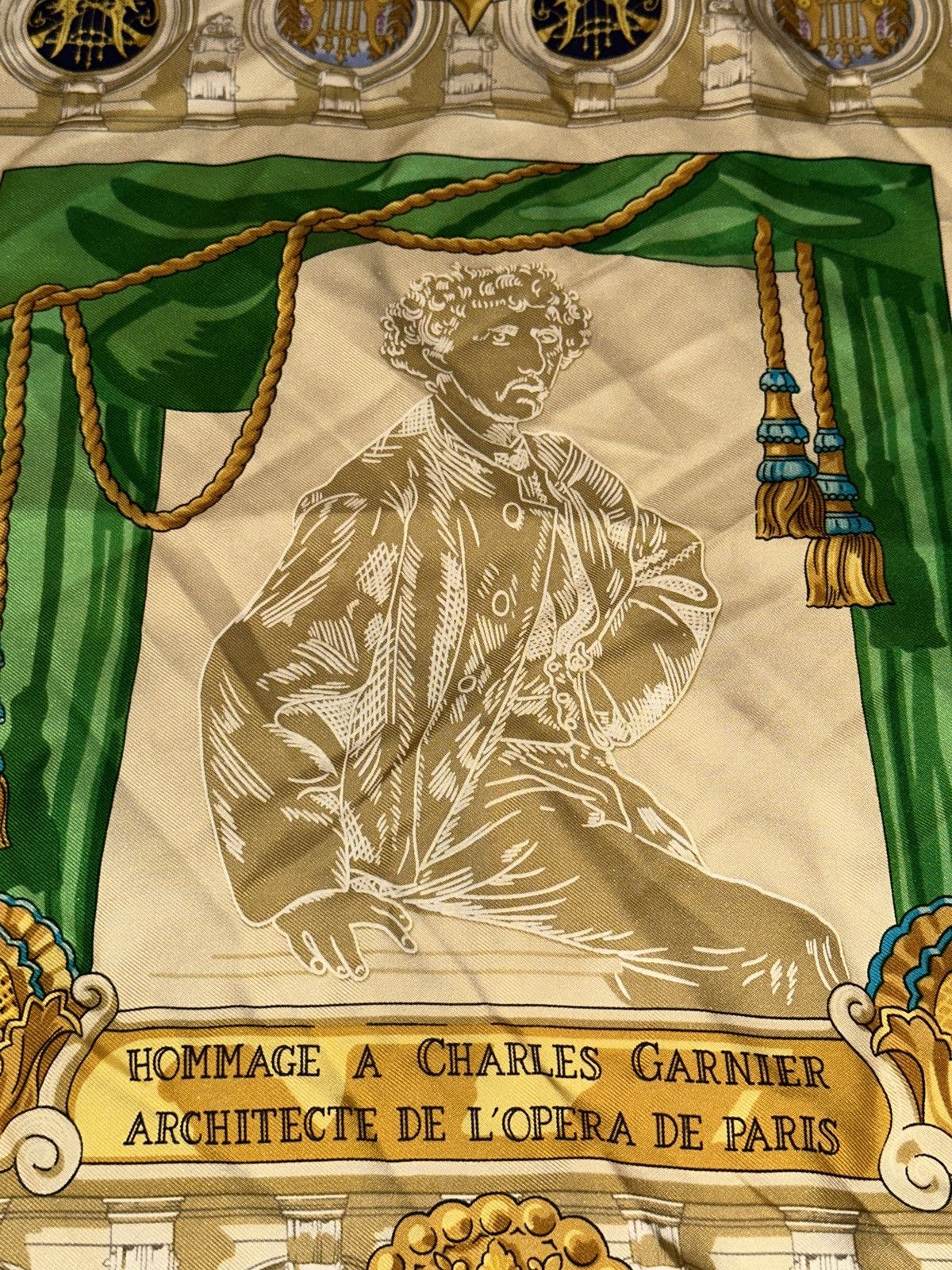 Hermes HERMES Scarf Carre90 Silk Square Tribute To Charles Garnier Size ONE SIZE - 6 Thumbnail