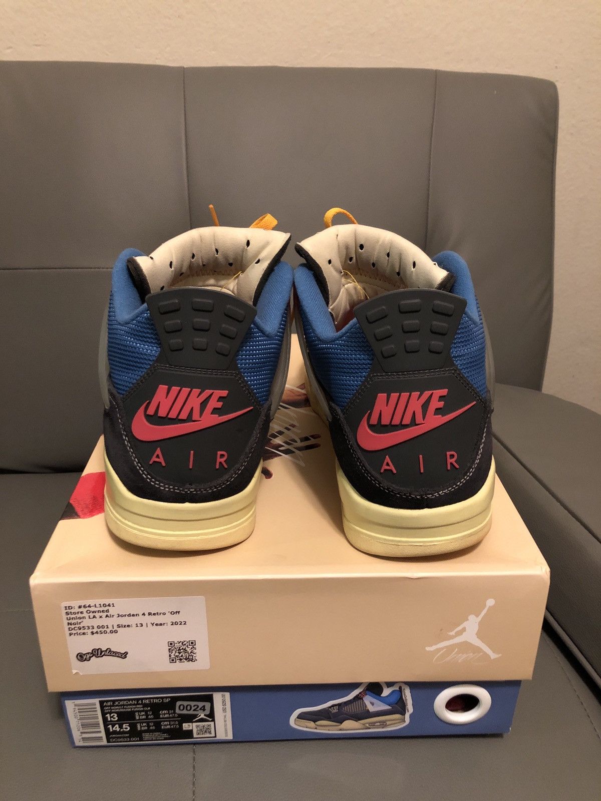 Jordan Brand × Union LA Jordan 4 Union Off Noir Size US 13 / EU 46 - 6 Thumbnail