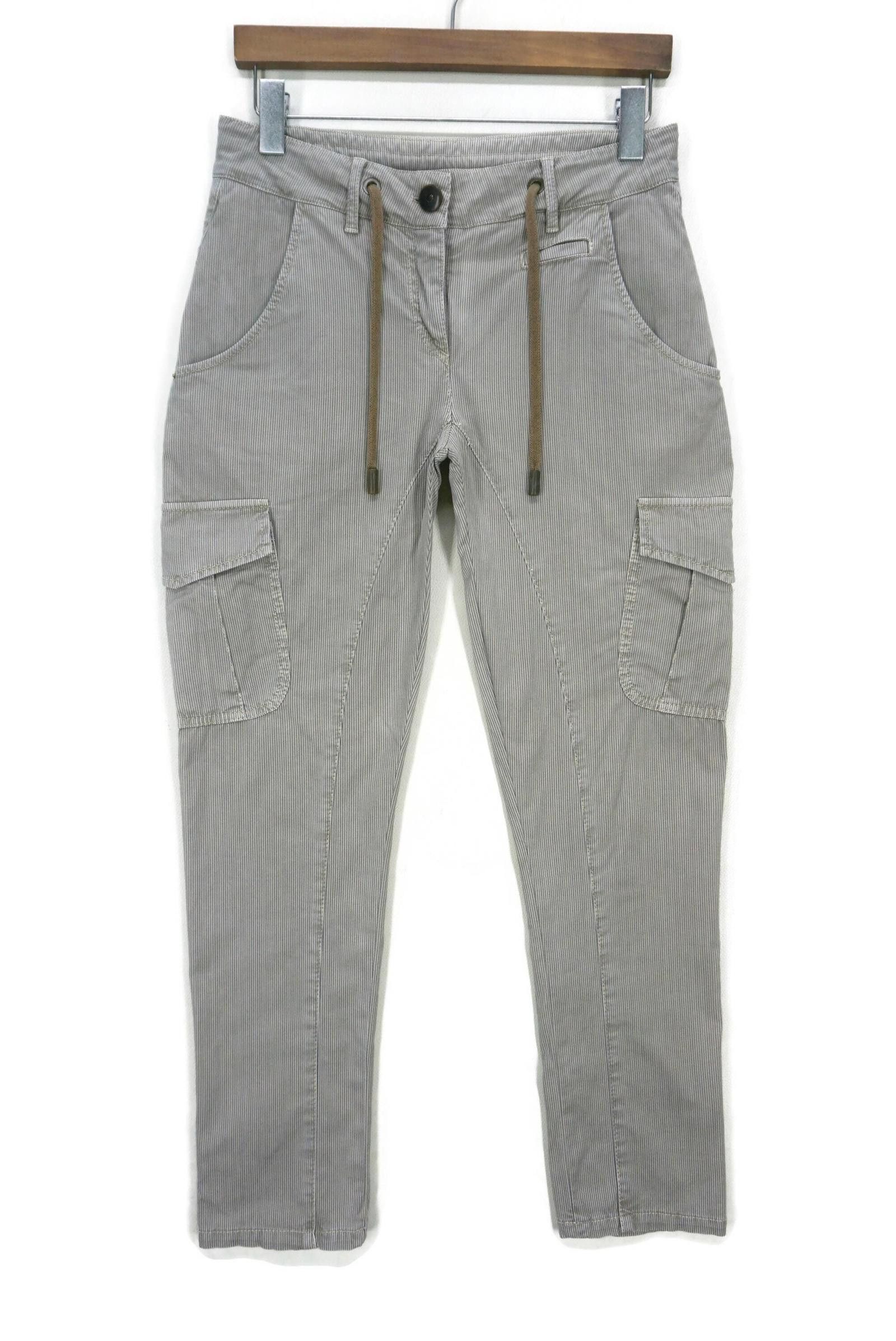 パンツ BRUNELLO CUCINELLI Women Straight Pants MH126P8292C3095 Beig Wool-blend straight pants in beige - Brunello Cucinelli