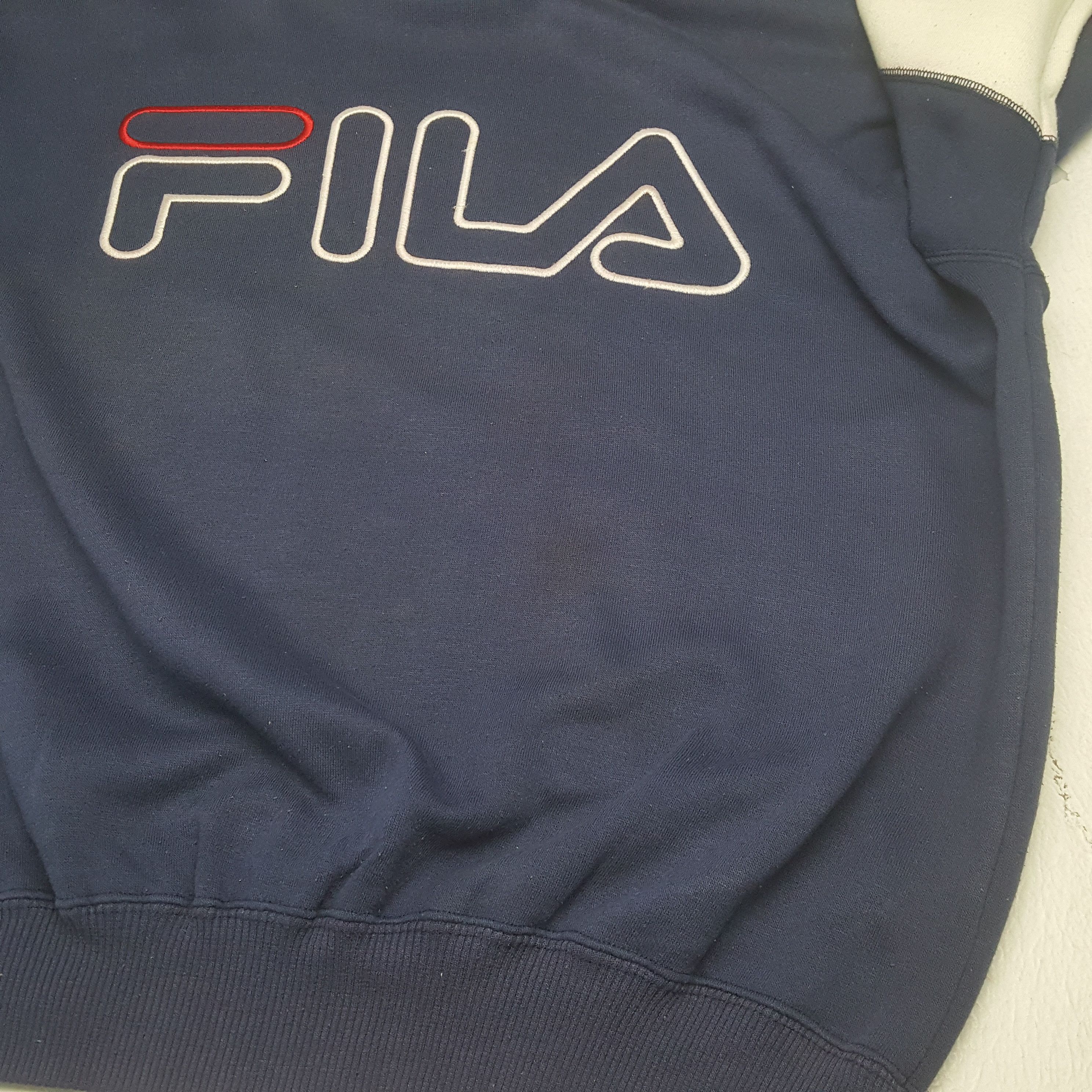 Fila × Vintage Fila Biella Italia Spellout Design Sweatshirt Size US L / EU 52-54 / 3 - 6 Thumbnail