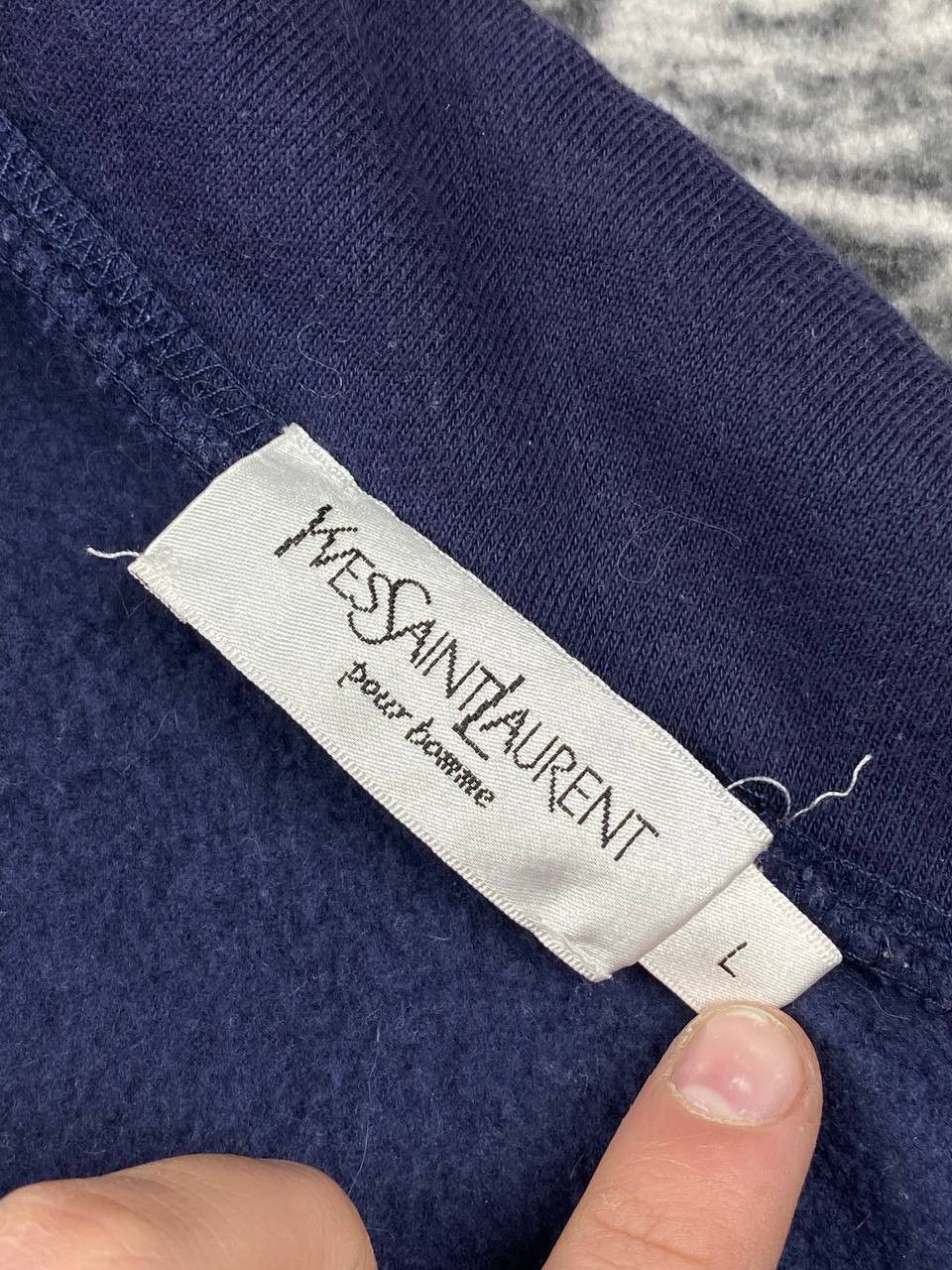 Yves Saint Laurent Yves Saint Laurent Sweatshirt Zip Up Jacket YSL 90s Big Logo Size US XL / EU 56 / 4 - 6 Thumbnail