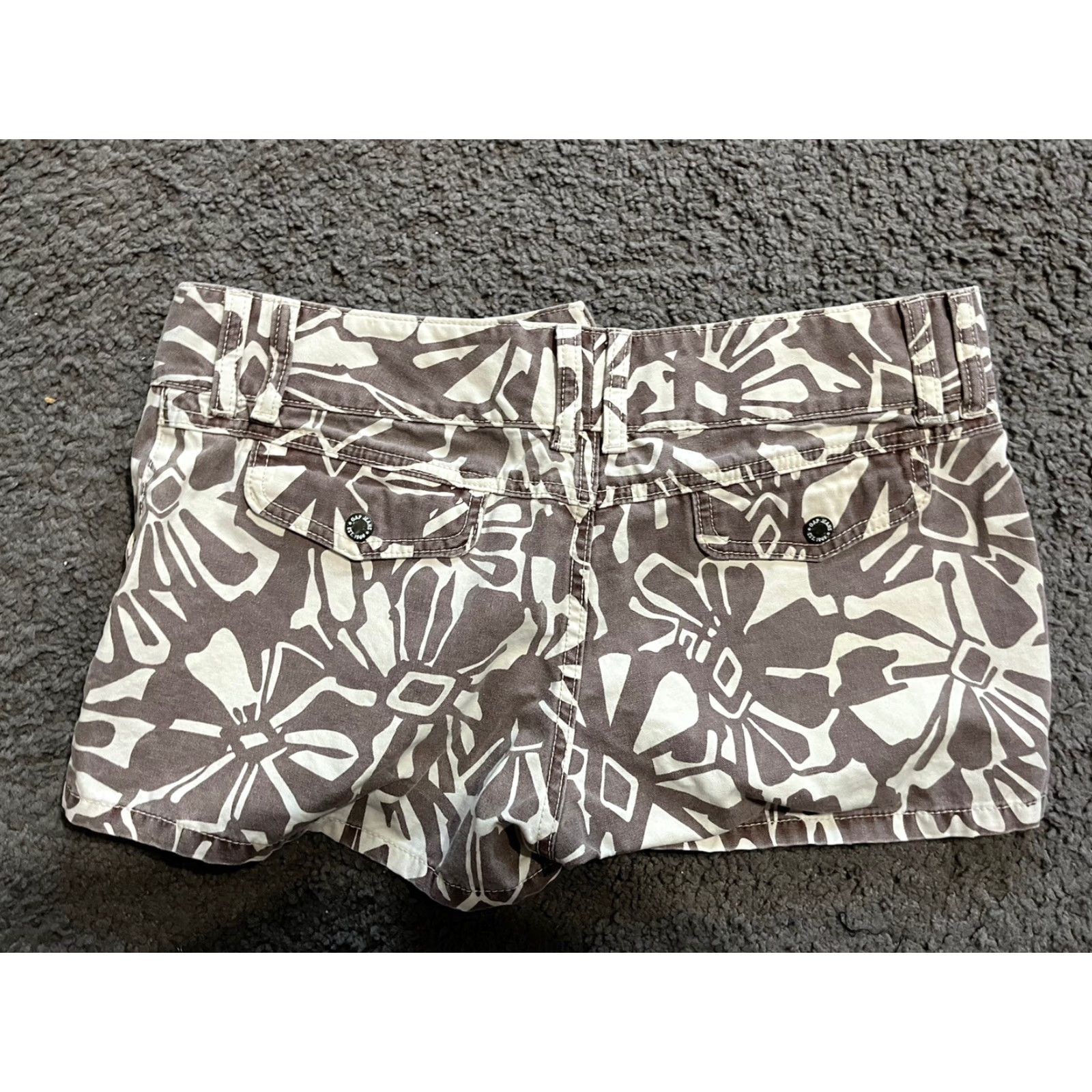 Gap Gap Jeans Printed Shorts All Over Beige & White 10 Denim Size 32" / US 10 / IT 46 - 2 Thumbnail
