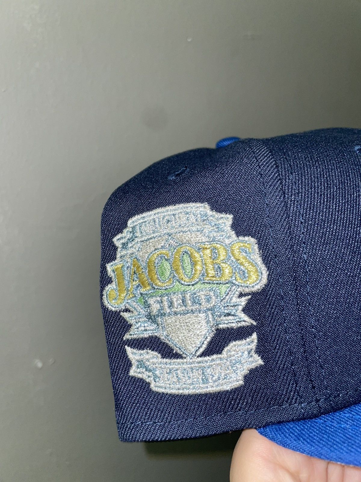 New Era Home game Cleveland Indians script logo jacobs field patch Size ONE SIZE - 3 Thumbnail