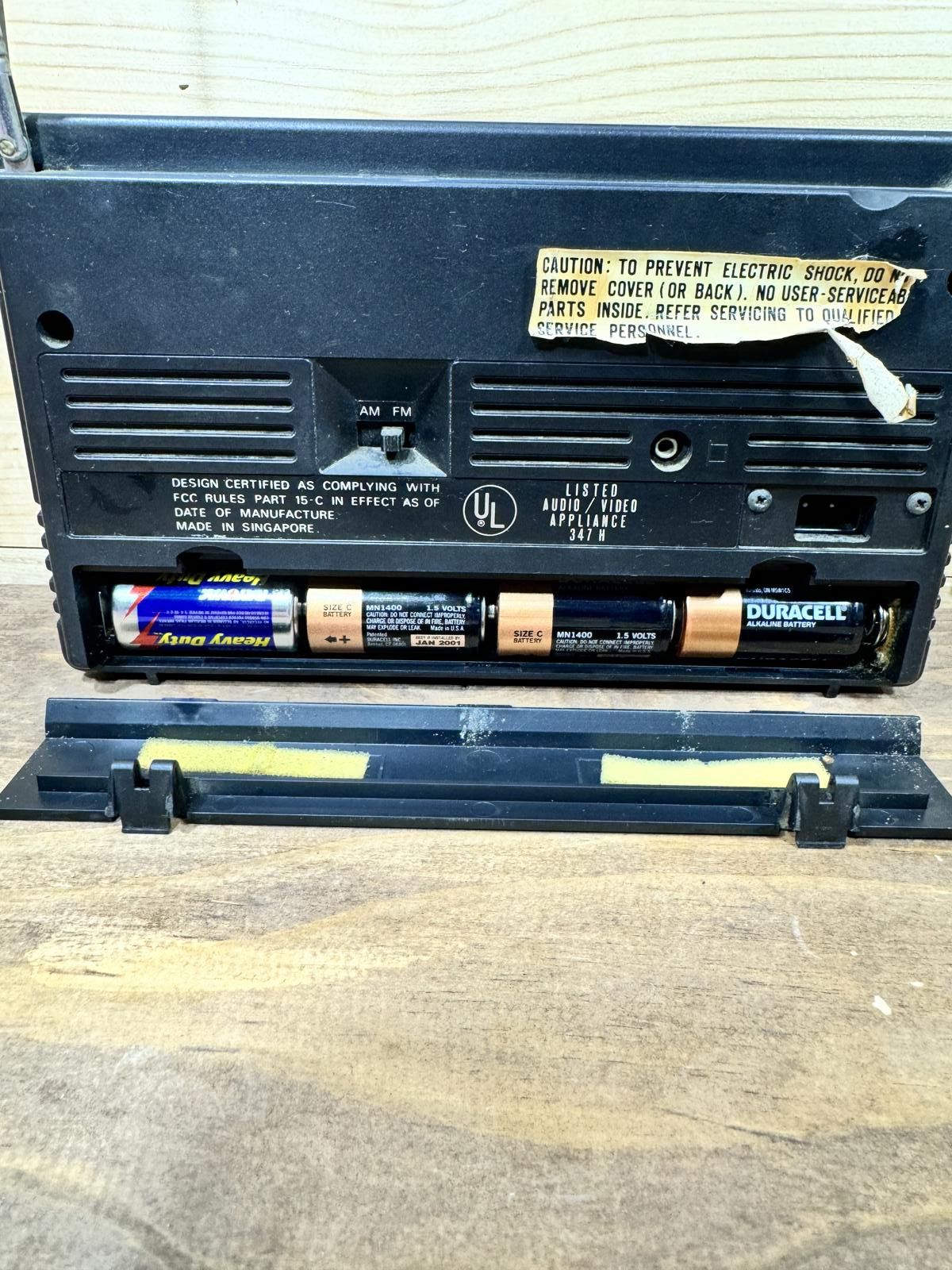 Designer Magnavox 270 Vintage AM/FM Radio Black Retro Works Battery Size ONE SIZE - 7 Thumbnail