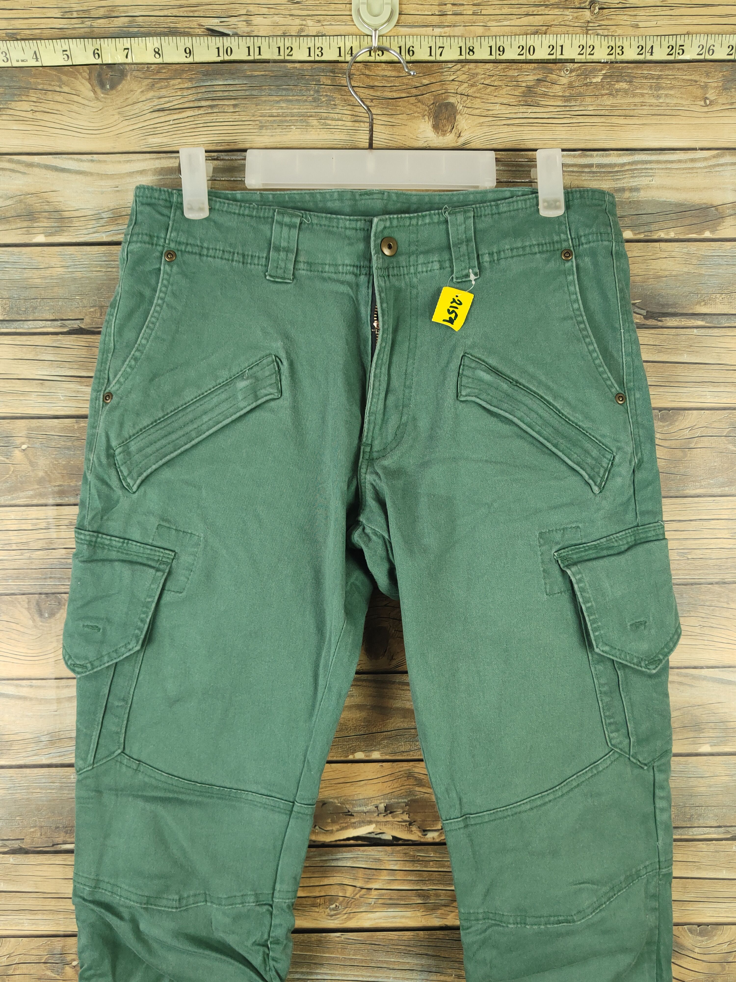 semanticdesign DL Semantic Design Green Multipocket Cargo Pants #2159 Size US 30 / EU 46 - 2 Thumbnail