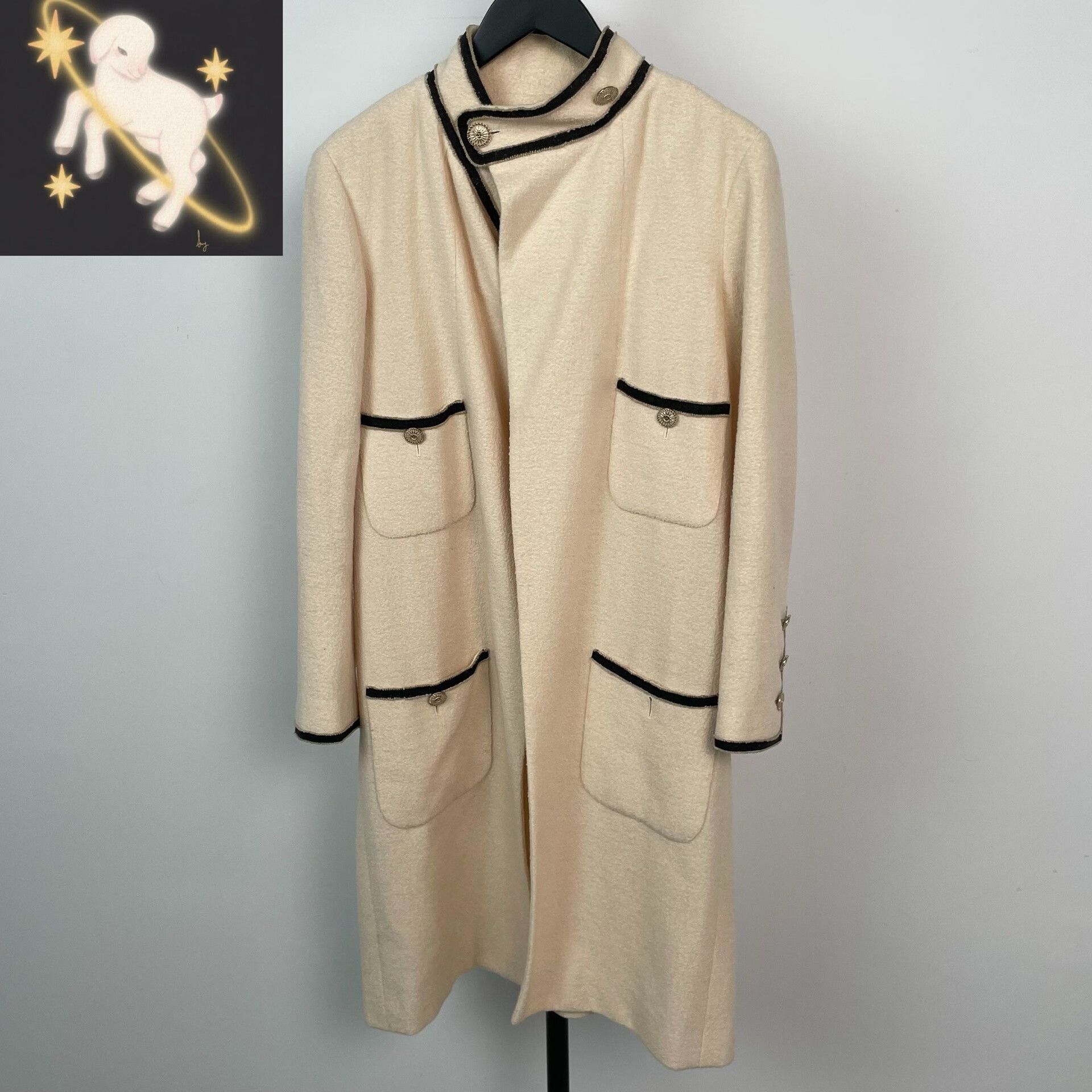 Chanel Singapore Resort Milk White Long Trench 40