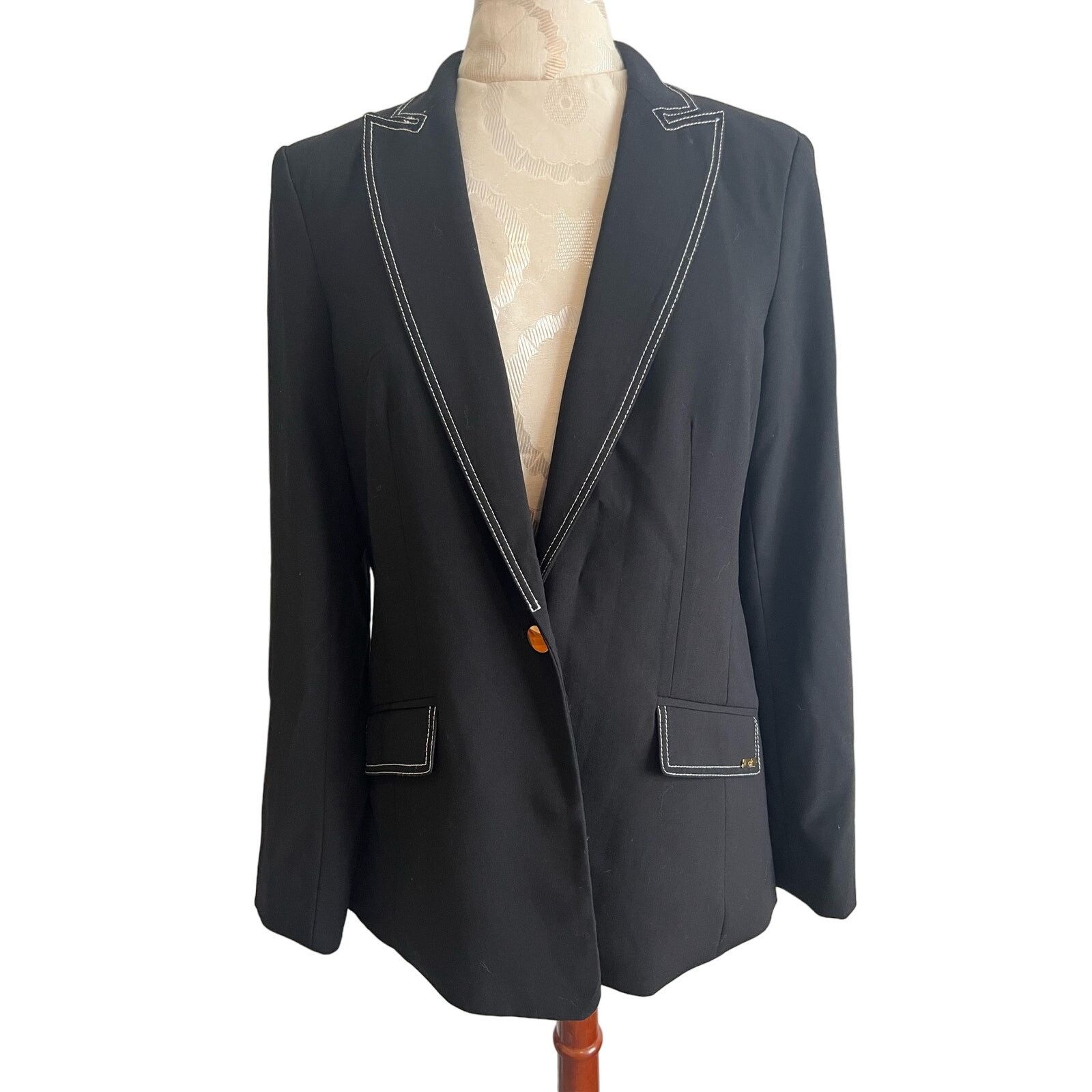 Calvin Klein Calvin Klein Single Button Classic Black Blazer Size 6 Size M / US 6-8 / IT 42-44 - 1 Thumbnail