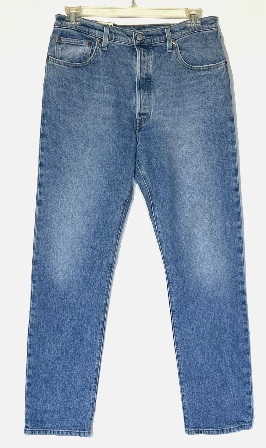 Levi's Levi's Premium 501 Big E Straight Button Fly Stretch Jeans Size US 33 - 1 Thumbnail