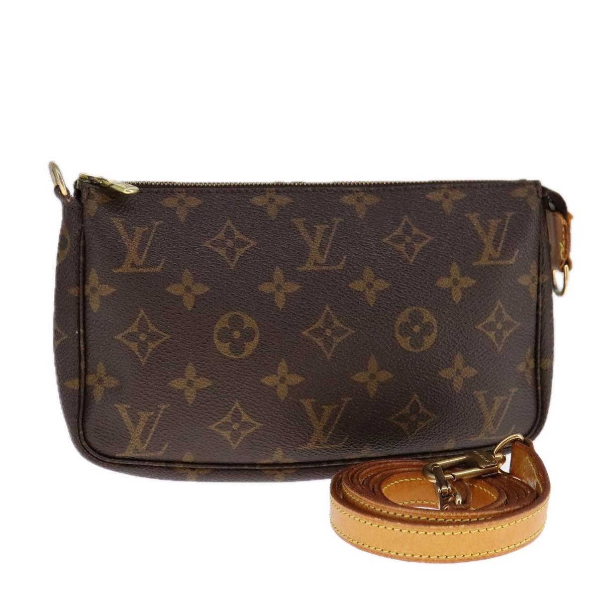 Louis Vuitton Pochette Accessoire Brown Canvas Clutch Bag (Pre-Owned) Size ONE SIZE - 1 Thumbnail