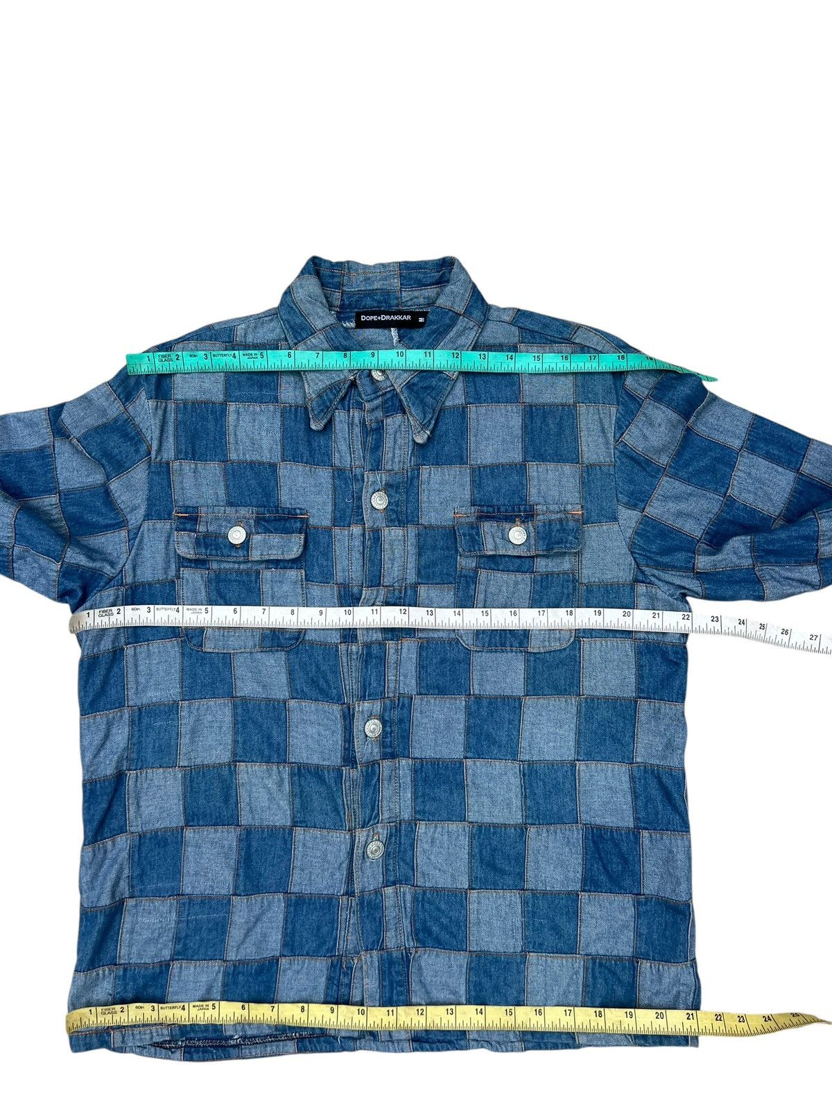 14th Addiction Dope + Drakkar Japan Patchwork Denim Heavy Shirt Size US M / EU 48-50 / 2 - 2 Thumbnail