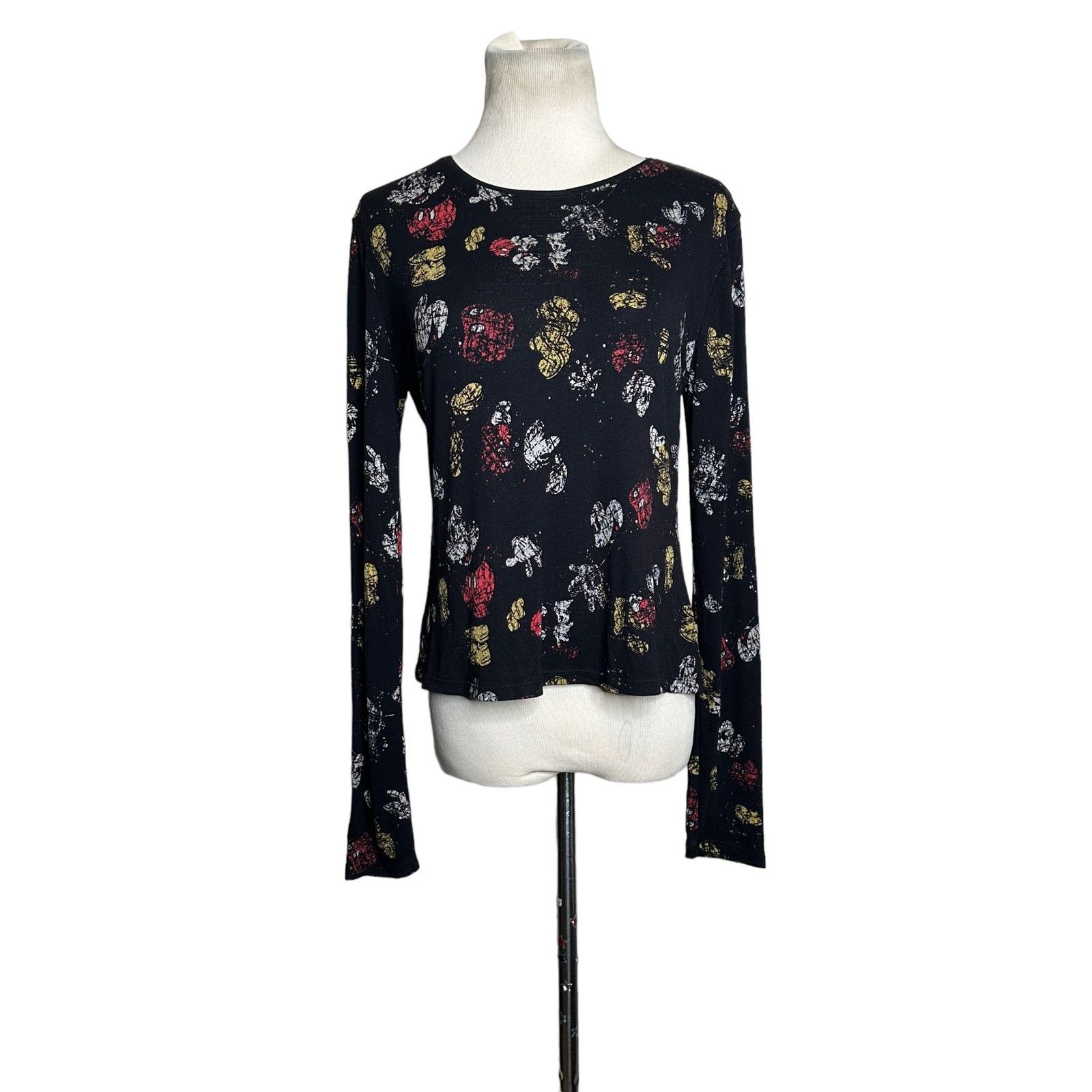 Desigual Desigual Slim Black Little Mickey Mouse print T-shirt sz XL Size XL / US 12-14 / IT 48-50 - 15 Thumbnail