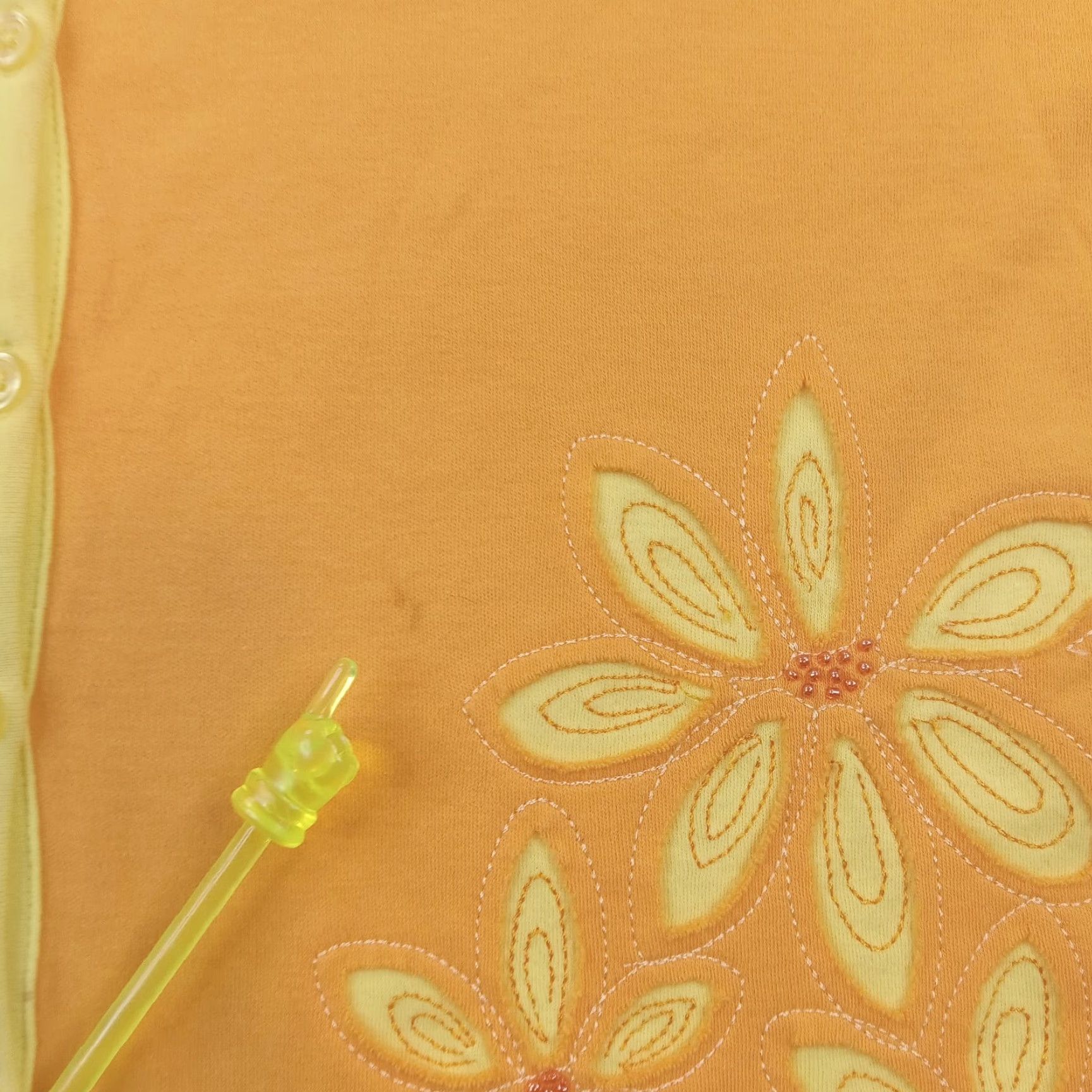 Vintage Mark Fore & Strike Womens Medium Cardigan Orange Flowers Size M / US 6-8 / IT 42-44 - 6 Thumbnail