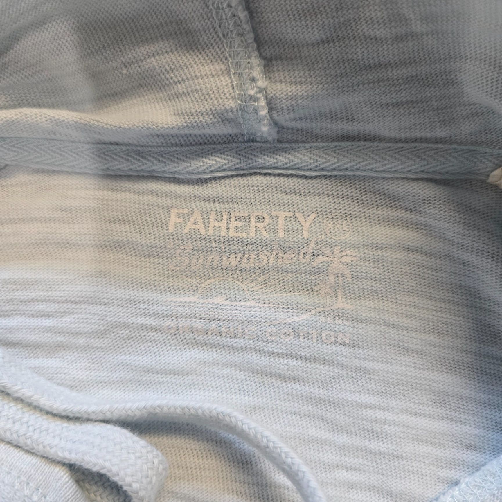 Faherty Faherty Sweatshirt Womens Size XXL Blue Sunwashed Hoodie Slub Knit Casual Preppy Size XXL / US 16-18 / IT 52-54 - 4 Thumbnail