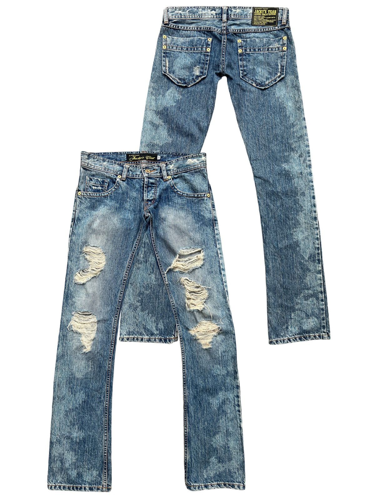 Japanese Brand Jacky Japan Distressed Ripped Lowrise Skinny Fit Jeans 30x32 Size 30" / US 8 / IT 44 - 1 Thumbnail