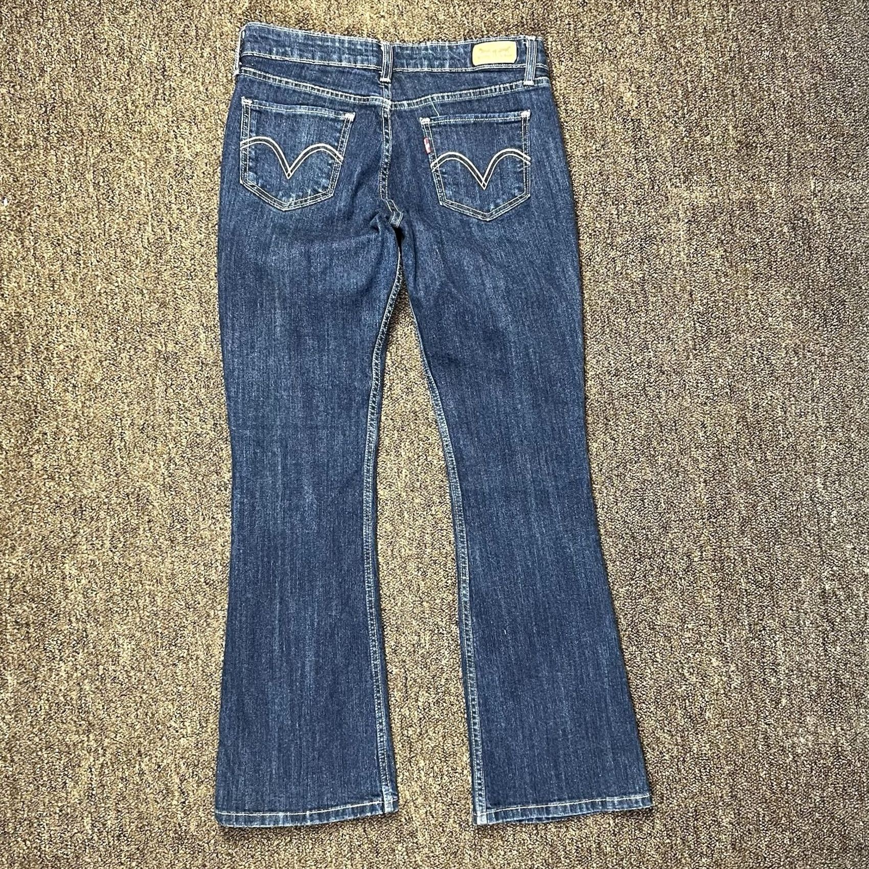 Levi's Levi's 518 Bootcut Jeans Womens Blue 32x30 Stretch Fit Denim Cotton Blend Regular Rise Mid 30 In Inseam Size 30" / US 8 / IT 44 - 3 Thumbnail