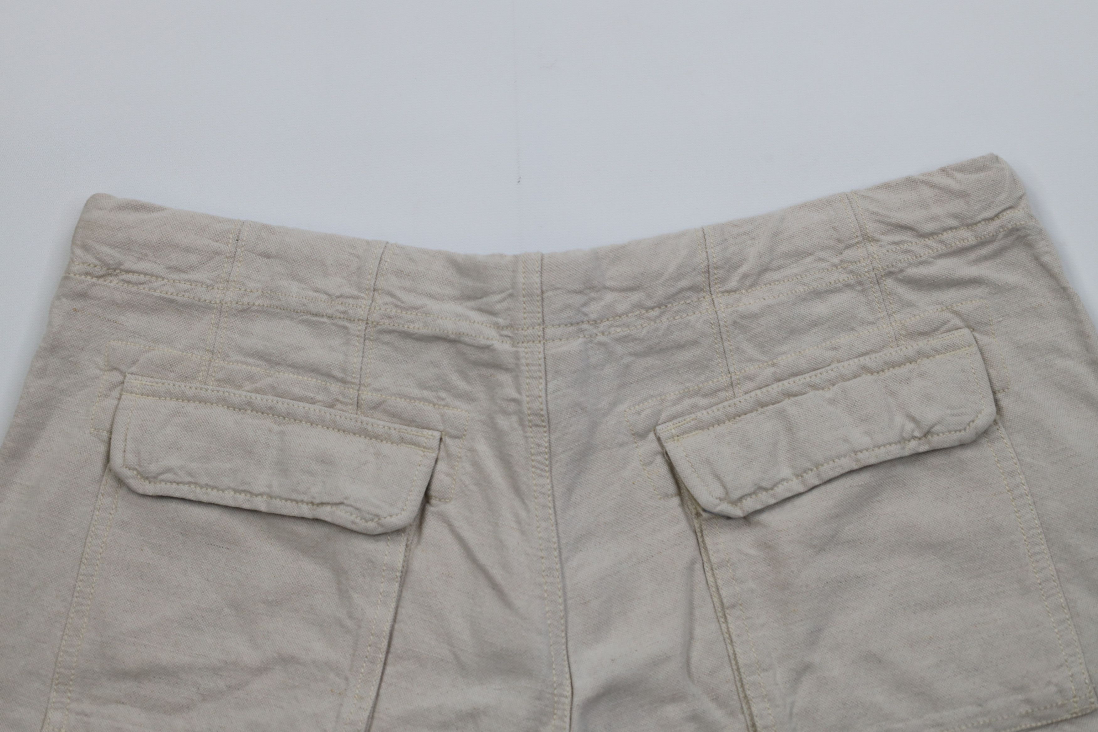Gap Vintage Y2K 2005 Gap Above Knee Linen Shorts Beige Stone Tan Size US 34 / EU 50 - 8 Thumbnail
