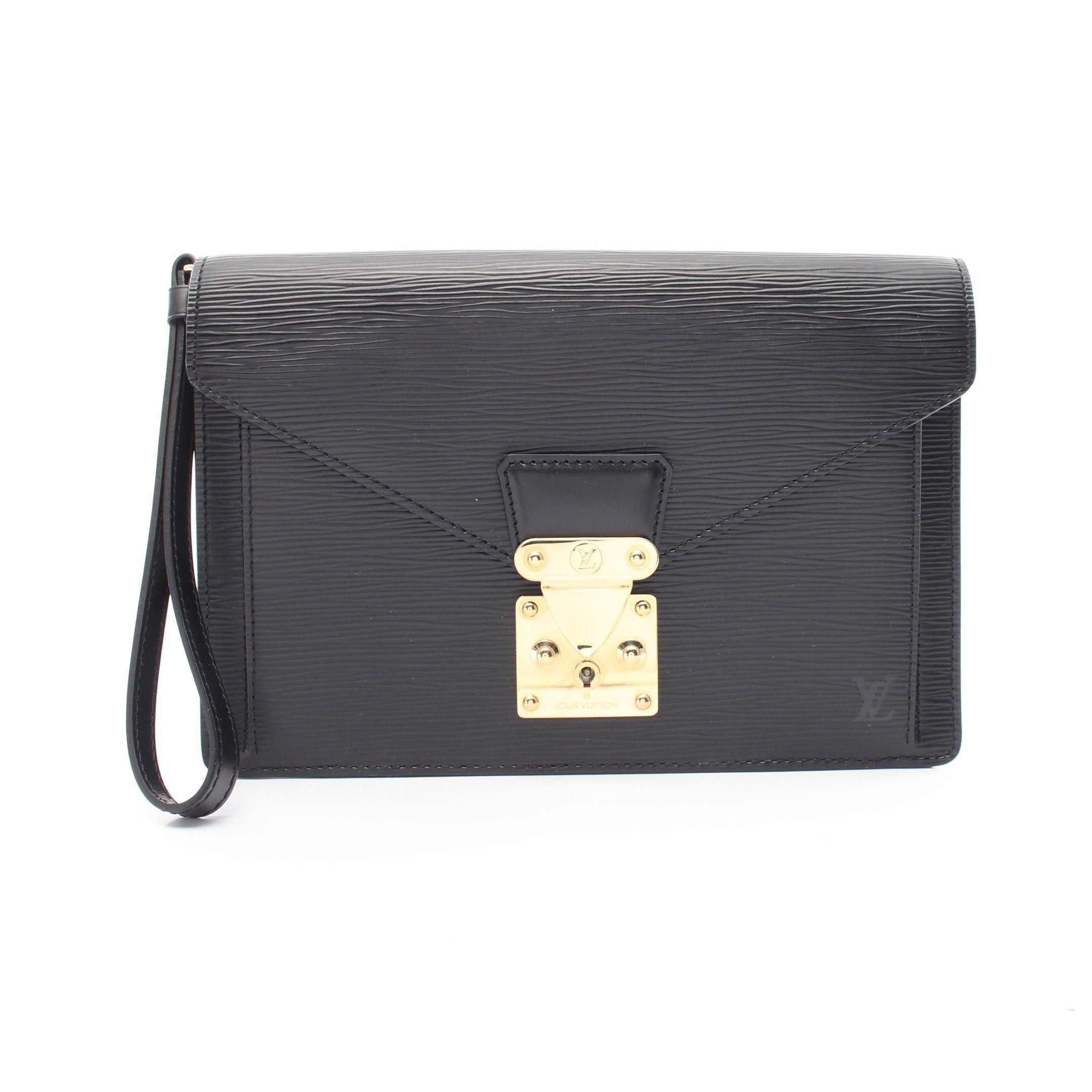 Louis Vuitton Louis Vuitton Serie Dragonne Epi Noir Clutch Bag Leather Black Size ONE SIZE - 1 Thumbnail