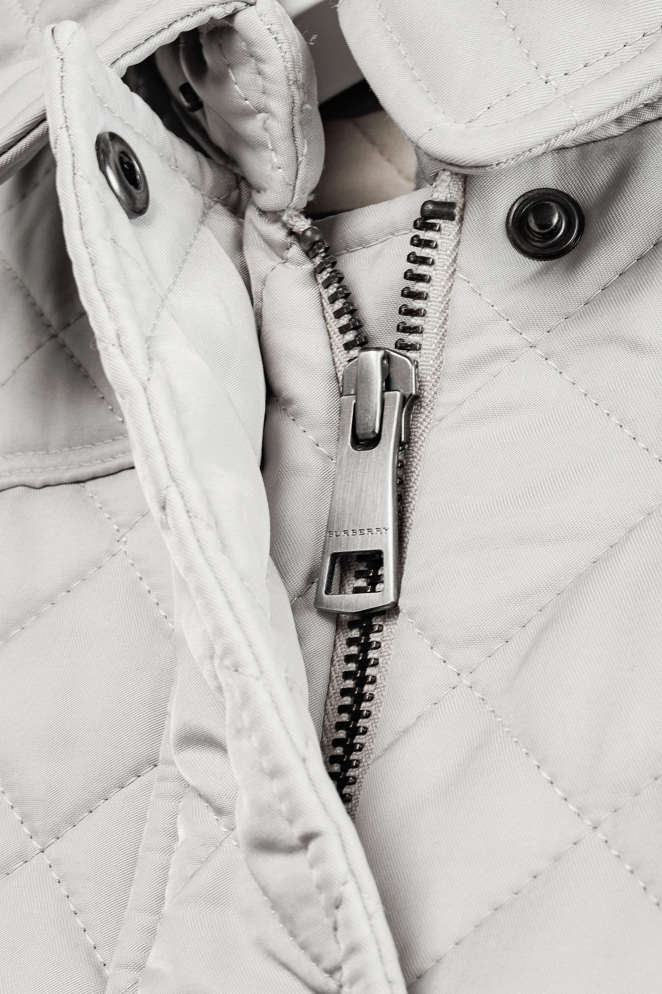 Burberry Burberry Grey Quilted Belted Zip Jacket Size XXS / US 00 / IT 34 - 9 Thumbnail
