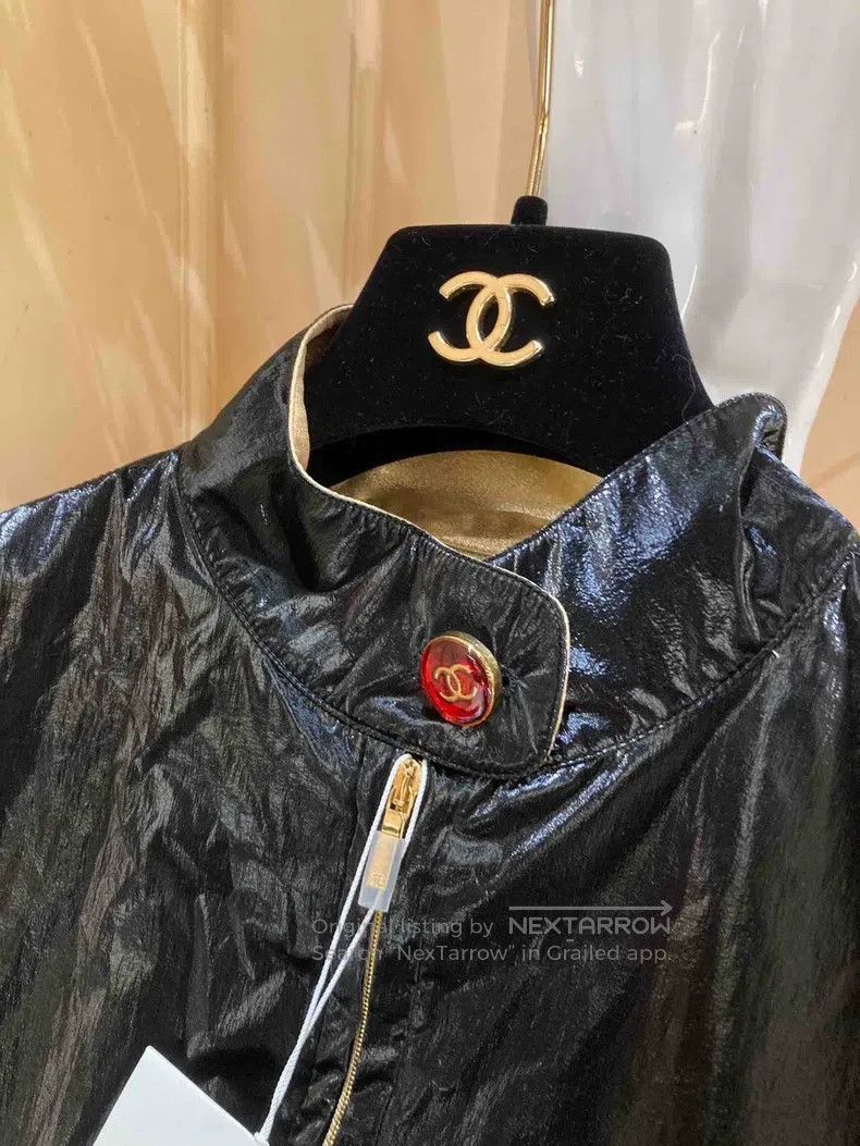 Chanel Chanel Black and gold glitter waisted jacket Size S / US 4 / IT 40 - 3 Thumbnail