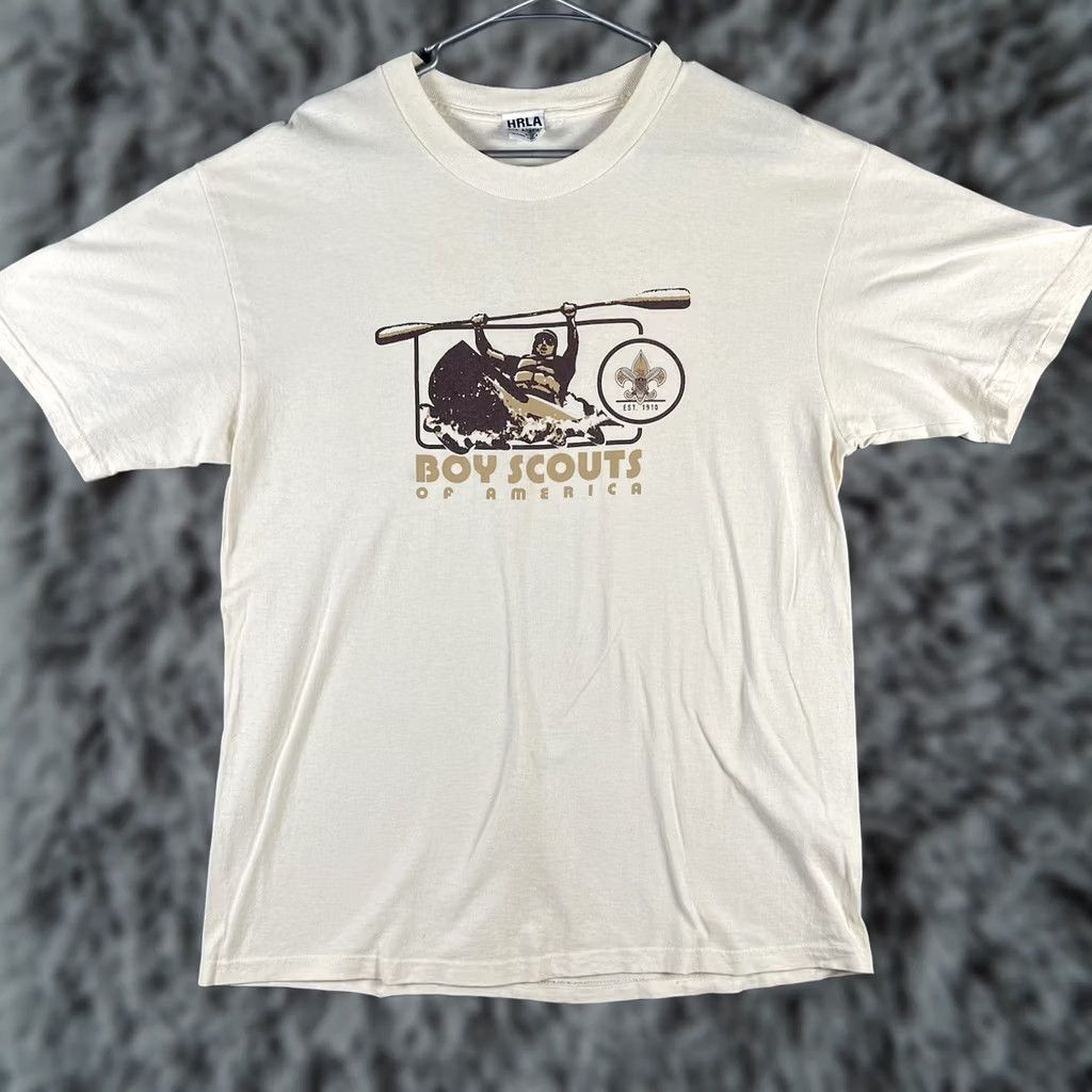 MISA Los Angeles VINTAGE HRLA Los Angeles T-Shirt Boy Scouts of America White Size L Mens Short Sleeve Crew Neck USA Graphic Print 90s 80s Retro Outdoor Nautical Beach Size US L / EU 52-54 / 3 - 1 Thumbnail