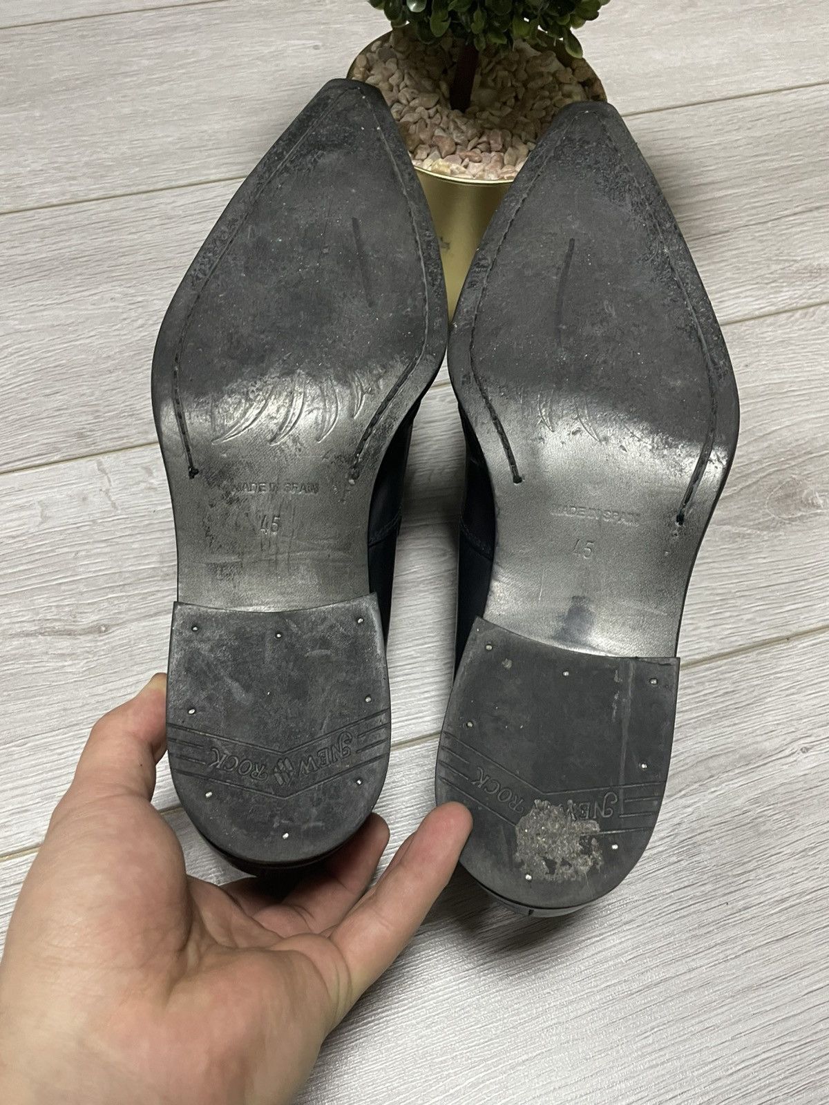 New Rock New Rock skull ☠️ flame 🔥 loafers leather boots shoes sb0 Size US 11 / EU 44 - 10 Thumbnail