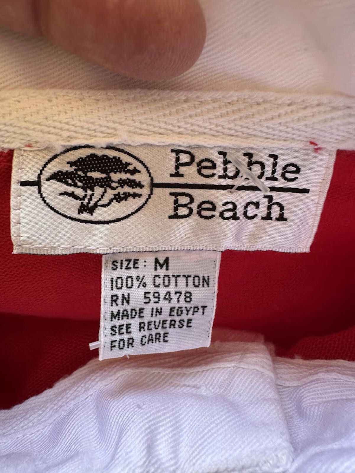 Lone Cypress By Pebble Beach Pebble Beach Rugby Shirt Red Navy Medium Size US M / EU 48-50 / 2 - 3 Thumbnail