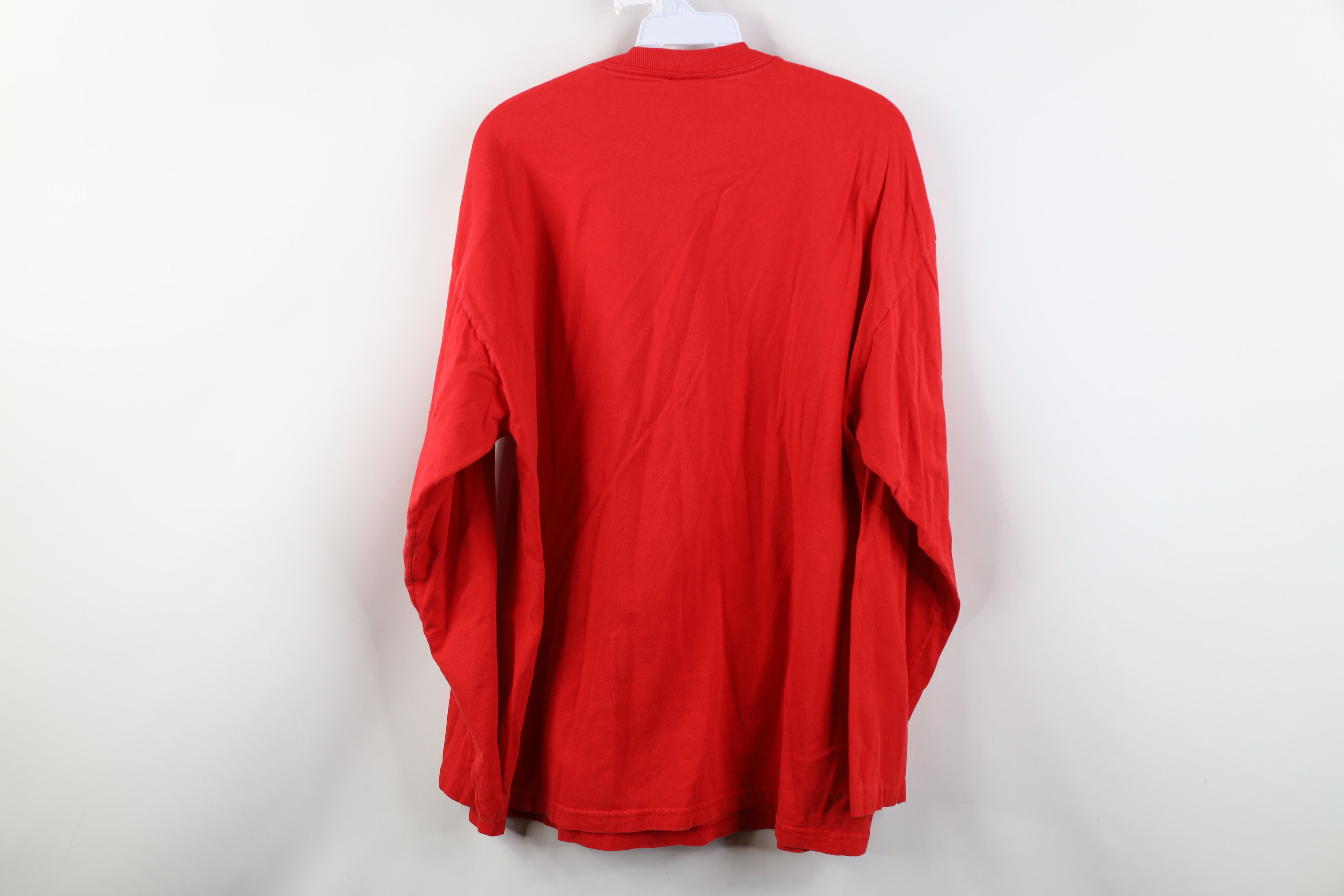 Disney Vintage 90s Y2K Disney Spell Long Sleeve T-Shirt Red Cotton Size XL / US 12-14 / IT 48-50 - 10 Thumbnail