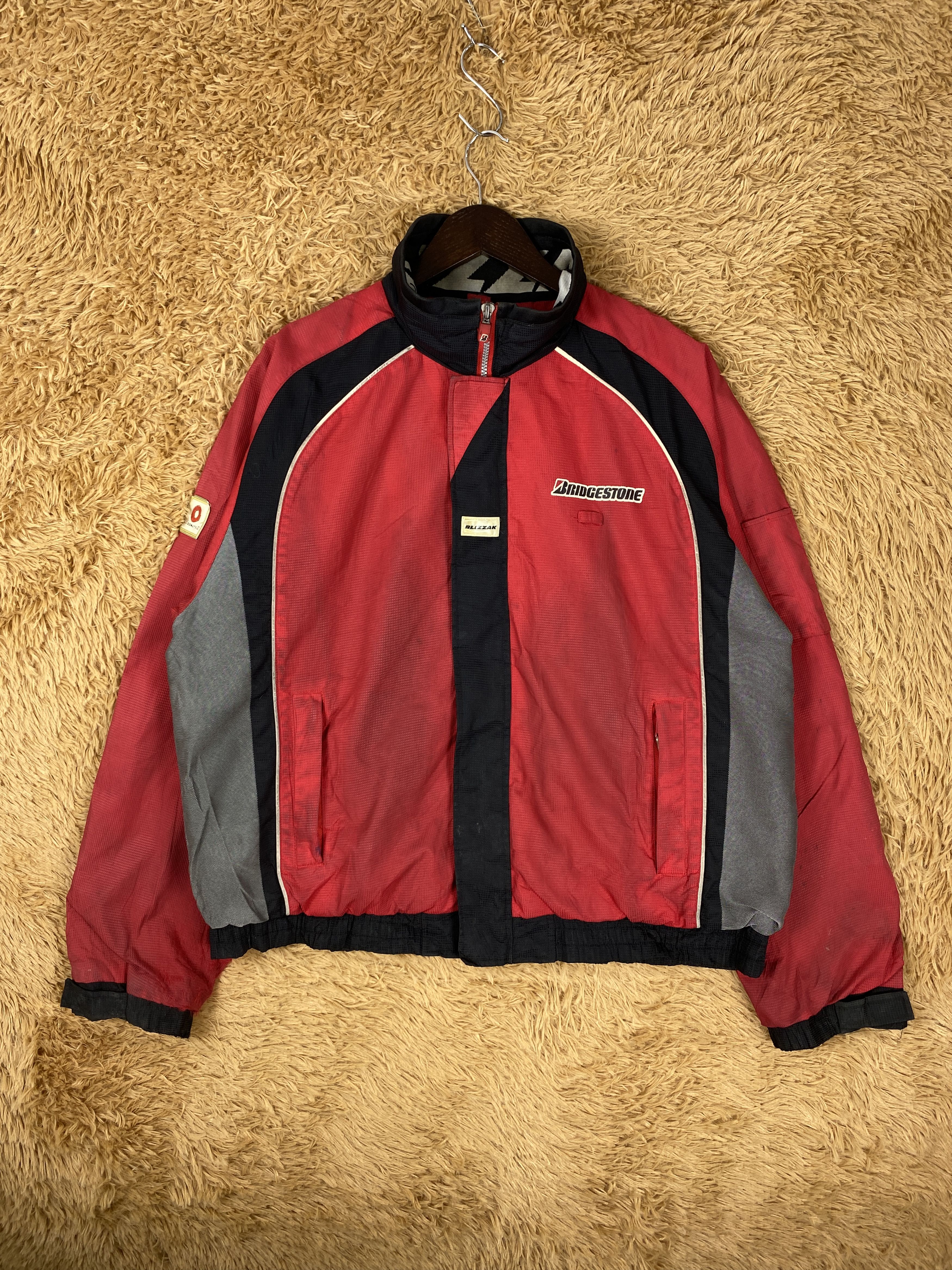 Japanese Brand Vintage Blizzak Bridgestone Racing Jacket J2135 Size US L / EU 52-54 / 3 - 1 Thumbnail