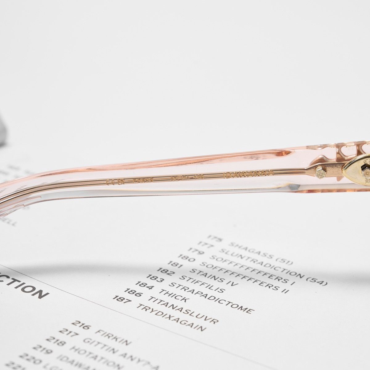 Chrome Hearts CHROME HEARTS IDAWANNA PINK CRYSTAL SUNGLASSES Size ONE SIZE - 5 Thumbnail