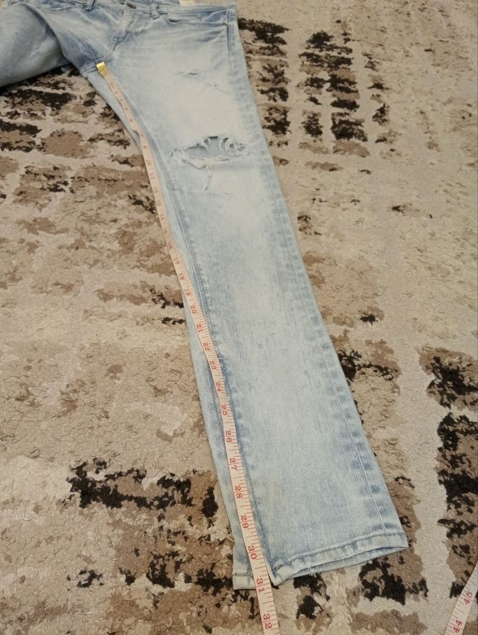 GOSTAR DE FUGA Gostar De Fuga Japan Ankle Zip Distressed Jeans Size US 33 - 17 Thumbnail