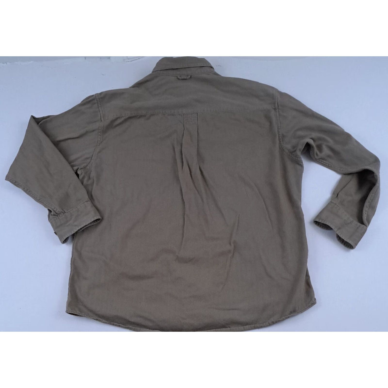 Timberland VINTAGE Timberland Weather Gear Full Button Shirt Large tan-B Herringbone Stripe Cotton Canvas Outdoor Wear Mens Size US L / EU 52-54 / 3 - 5 Thumbnail
