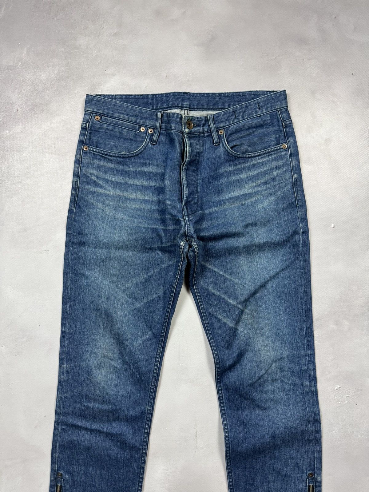 Helmut Lang Helmut Lang Side-Zip Skinny Jeans(Blue/32) Size US 32 / EU 48 - 5 Thumbnail