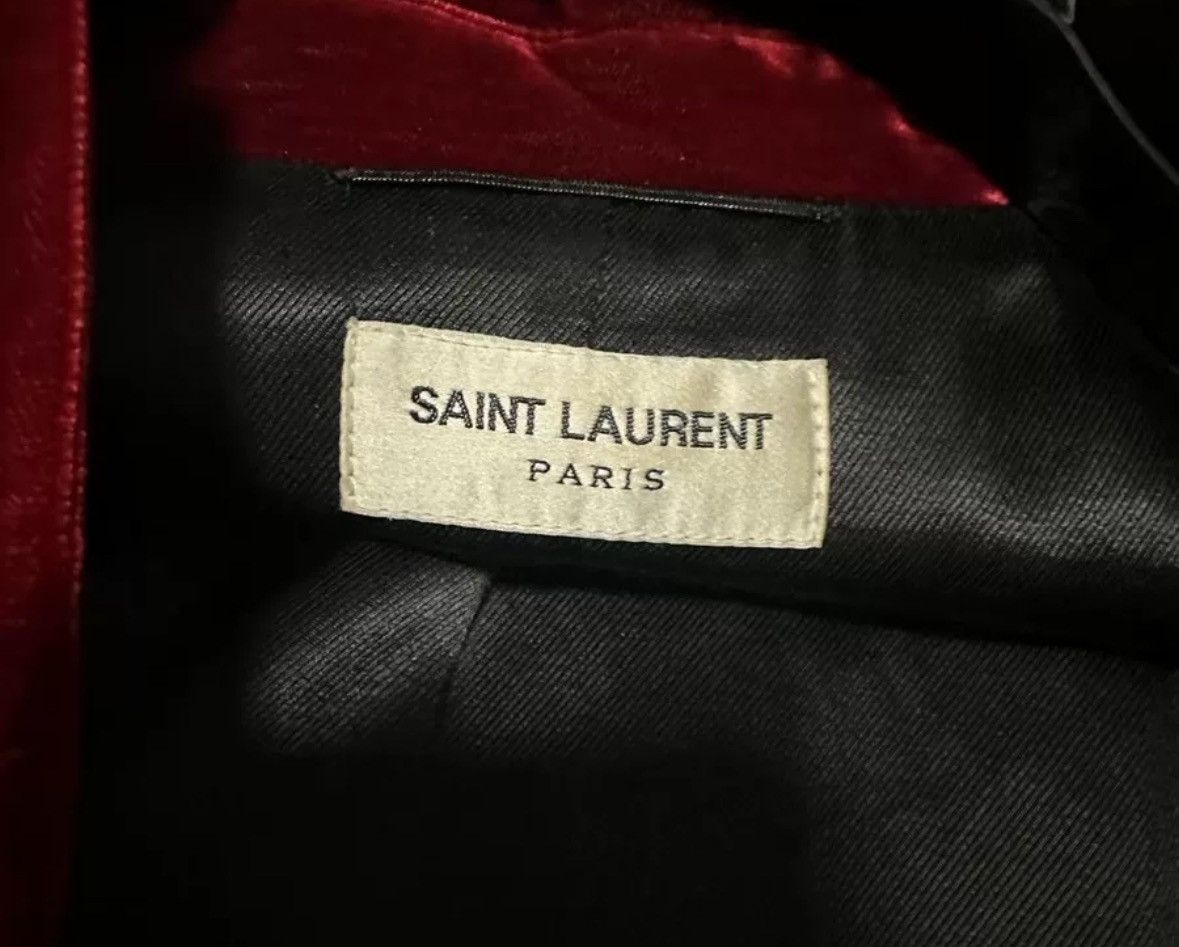 Saint Laurent Paris × Yves Saint Laurent Saint Laurent slp16FW wine red jacket 2412-Nextarrow Size US S / EU 44-46 / 1 - 3 Thumbnail