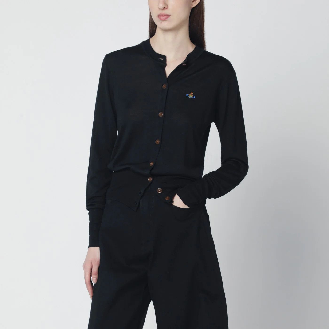Vivienne Westwood o1d2blof0526 Wool And Silk Cardigan in Black Size XS / US 0-2 / IT 36-38 - 4 Thumbnail