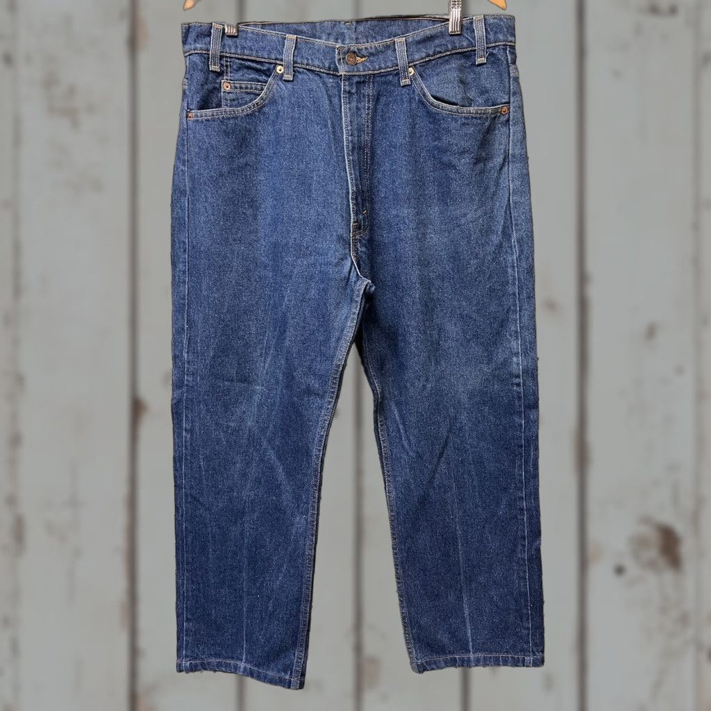 Levi's VINTAGE Levi's 505 Jeans Orange Tab Straight Blue Denim 36x30 Mens 90s USA Size US 36 / EU 52 - 1 Thumbnail