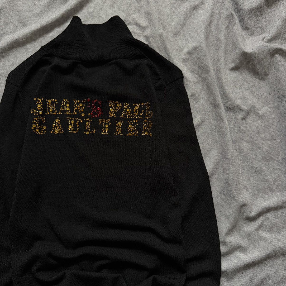 Jean Paul Gaultier Jean Paul Gaultier Rhinestones Black Full Zip Sweater Size M Size M / US 6-8 / IT 42-44 - 4 Thumbnail