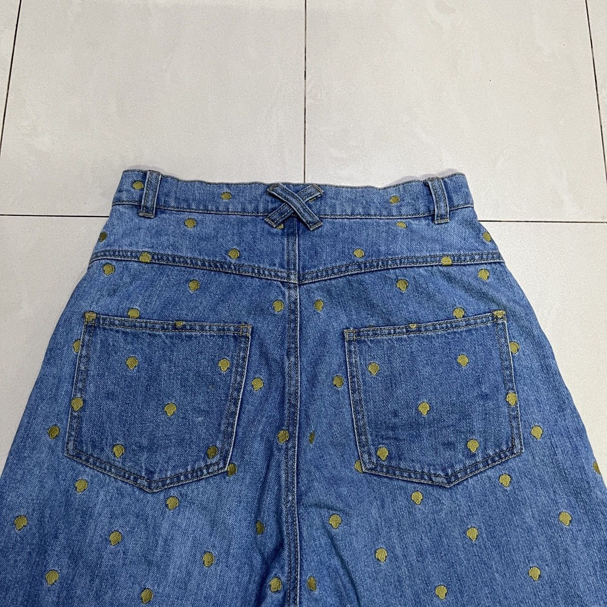 Japanese Brand Vintage Allover Polkadots Embroidered Jeans Size US 29 - 14 Thumbnail
