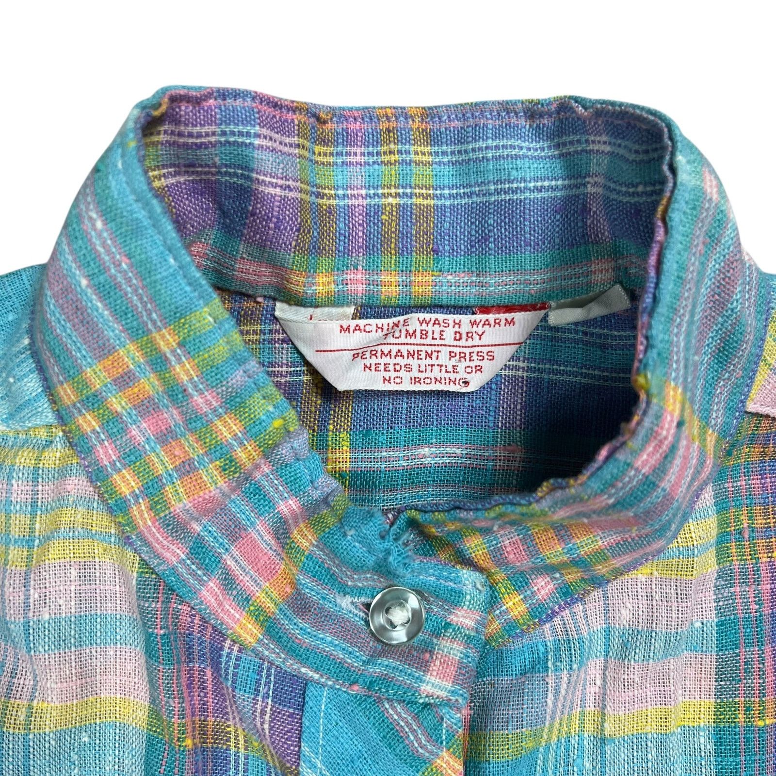 Vintage Vintage 1960s worn women’s work button up shirt (S/M) Size S / US 4 / IT 40 - 7 Thumbnail